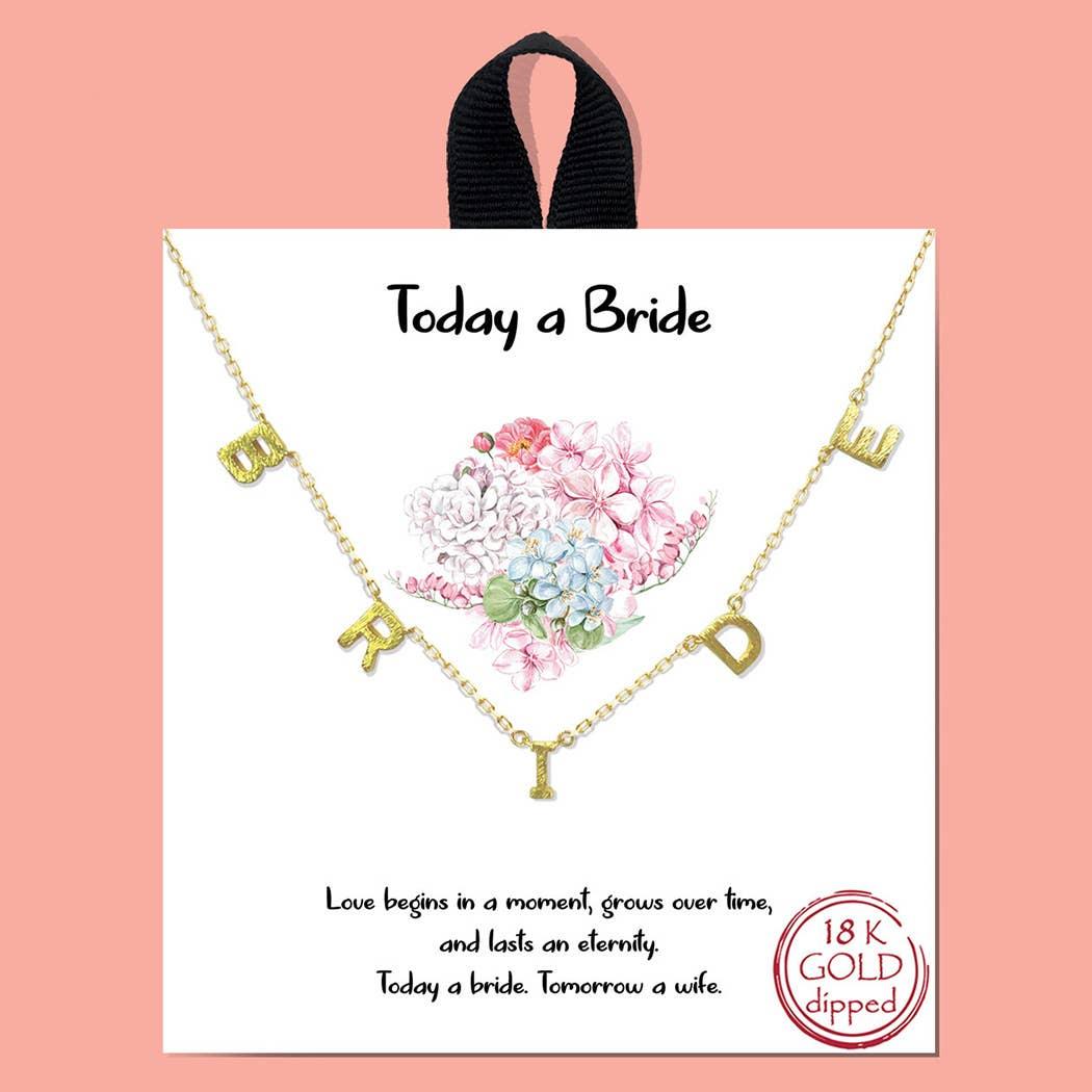 BRIDE Gold-Dipped Station Necklace - GD - Bexa Boutique