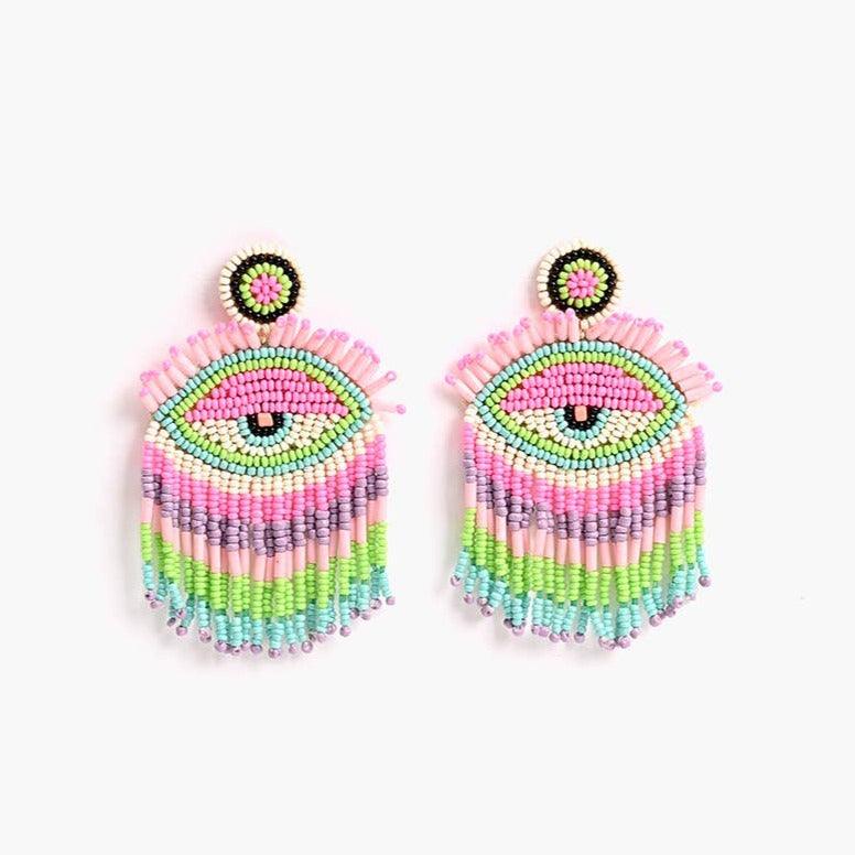 America & Beyond - Pink Lazy Eye Earrings - Bexa Boutique