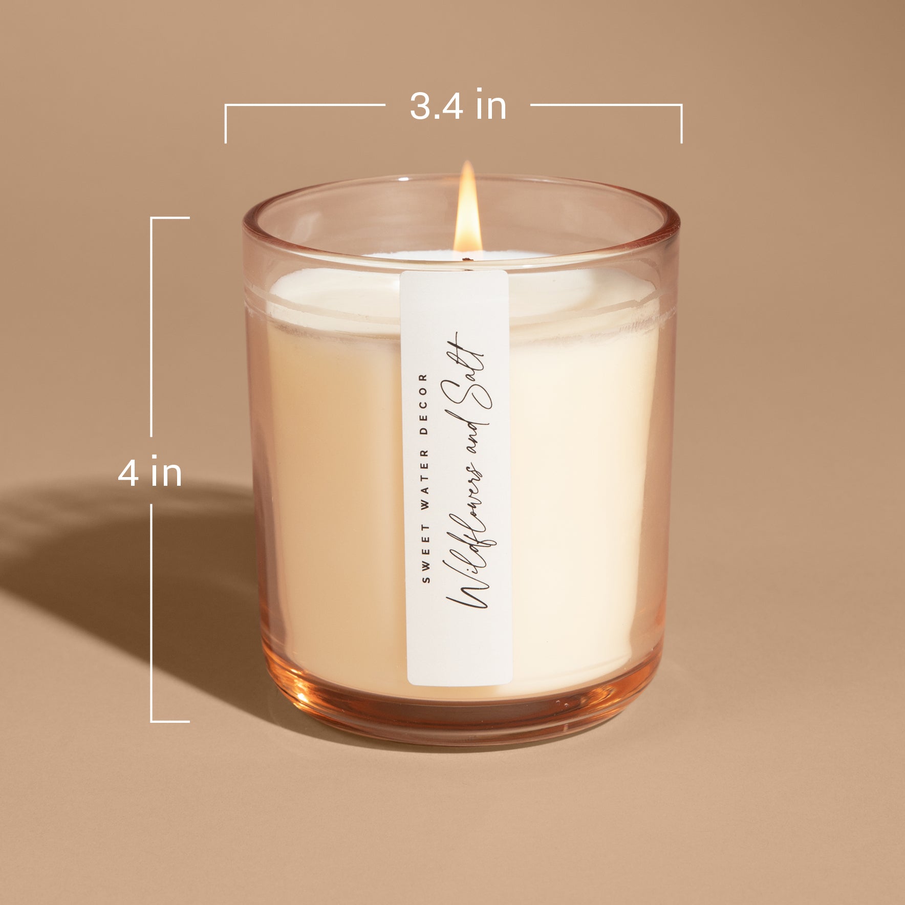 Merry and Bright Soy Candle - Tinted Glass Jar - 12 oz - Bexa Boutique