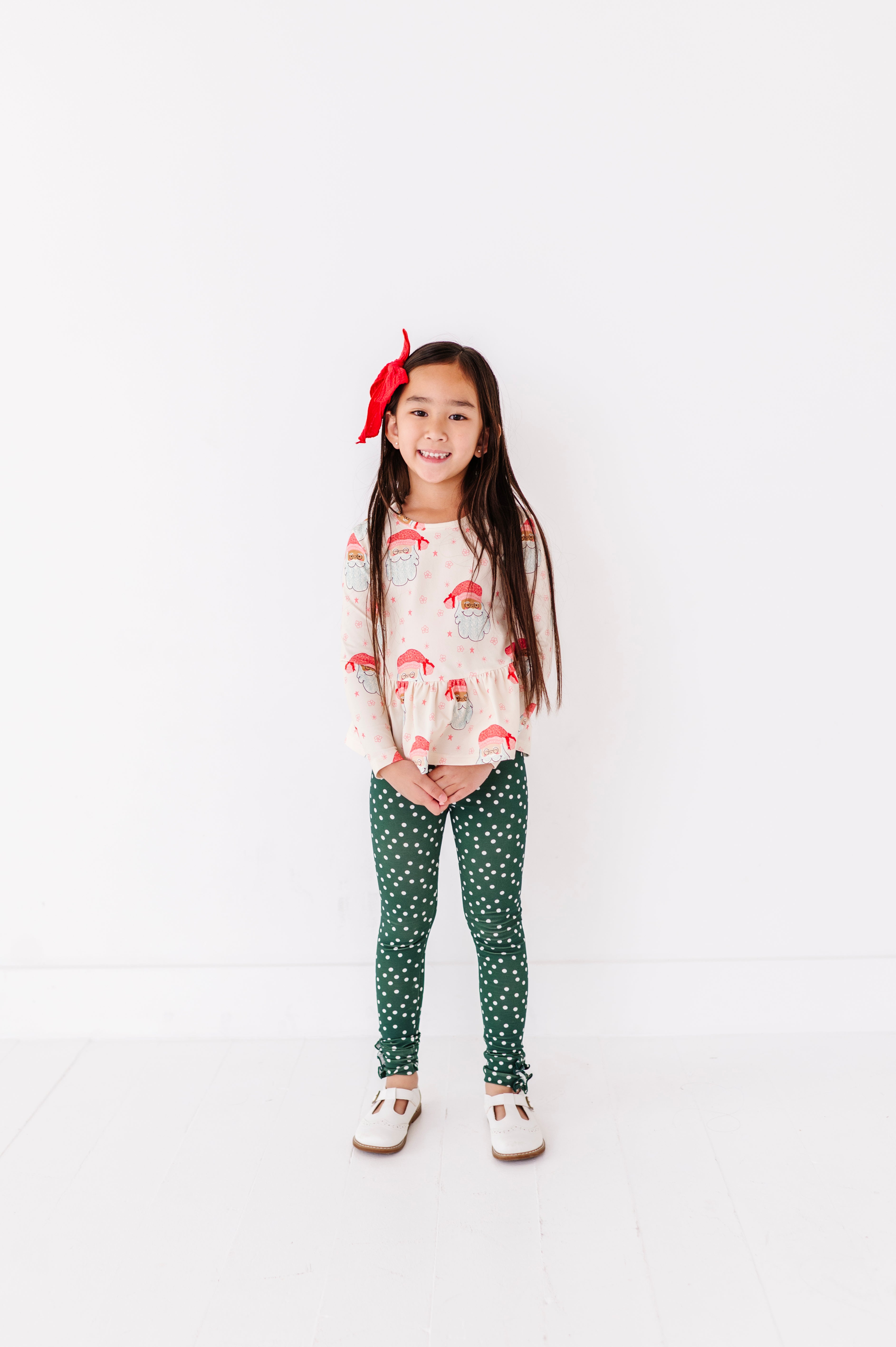 Pink Santas Top | PEPLUM