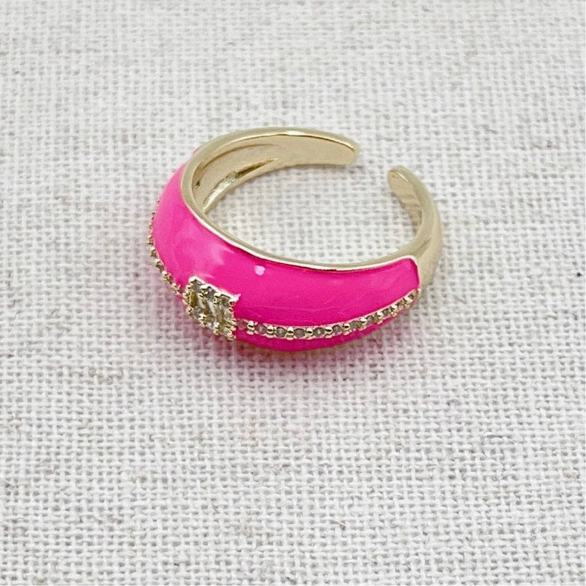 Kelly hot pink stone ring - Bexa Boutique