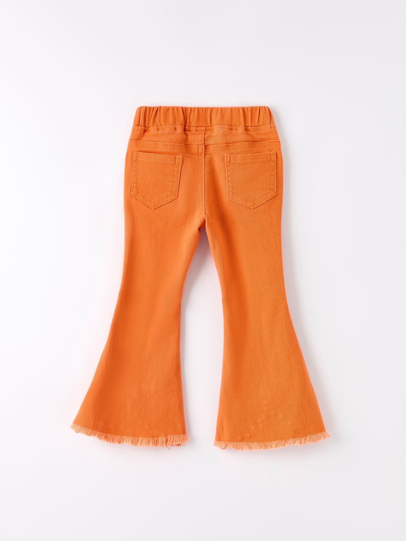 Orange Flared Elastic Jeans - Bexa Boutique