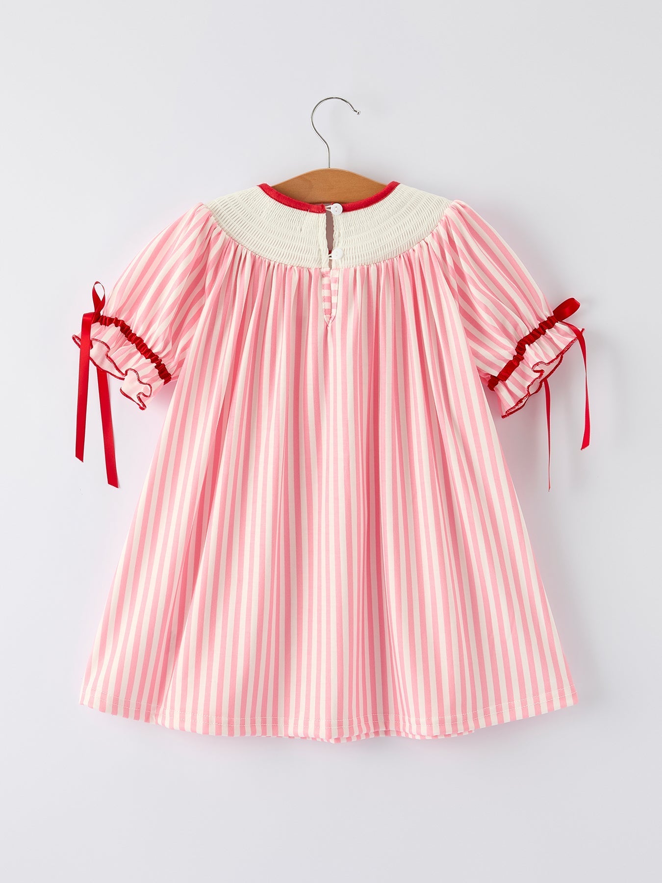 Girls Summer Baseball Embroidery Dress – Pink Stripe Casual Outfit - Bexa Boutique