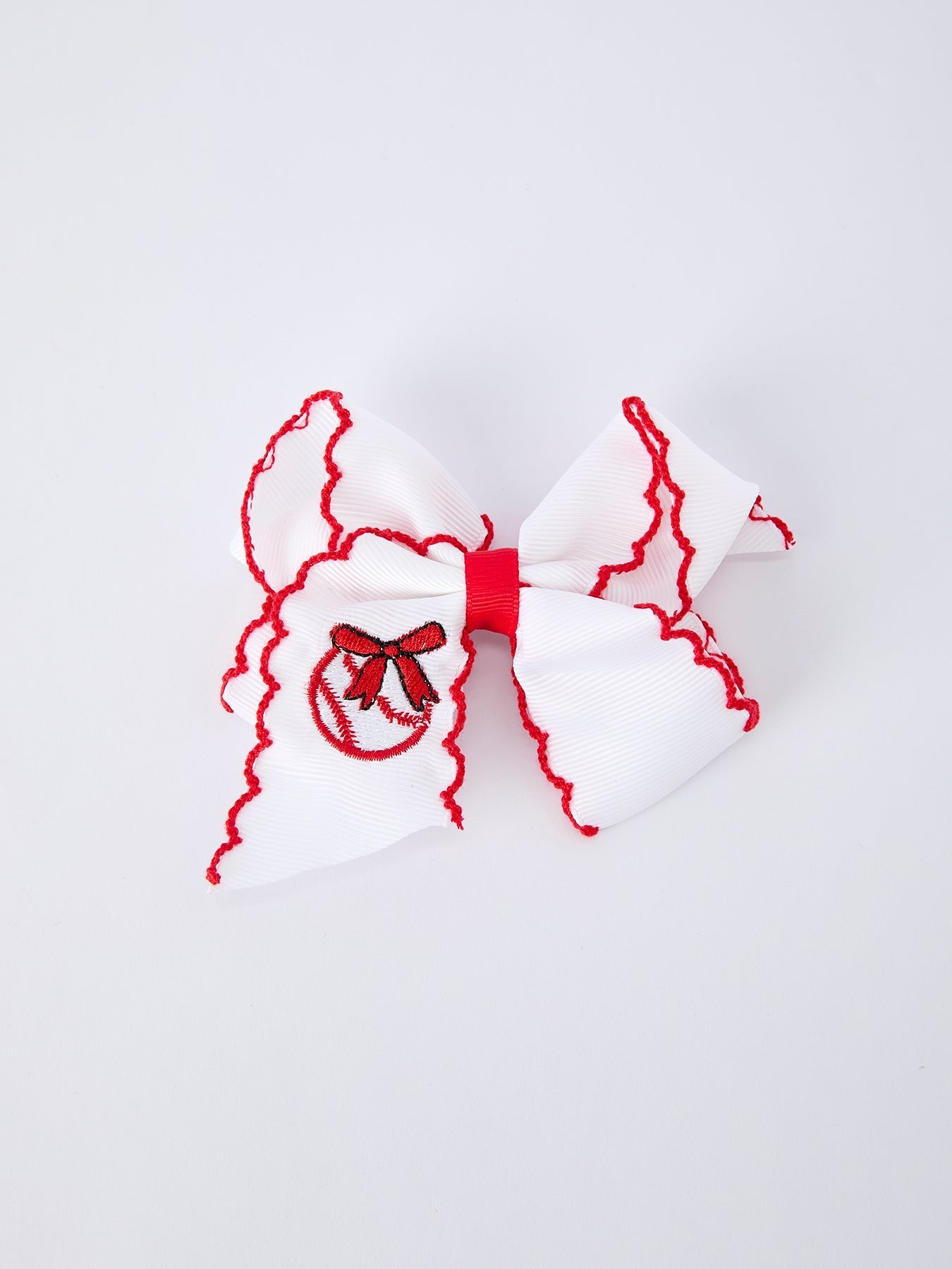 Festive Baseball Embroidered Girls Hairpin 4 Inches - Bexa Boutique