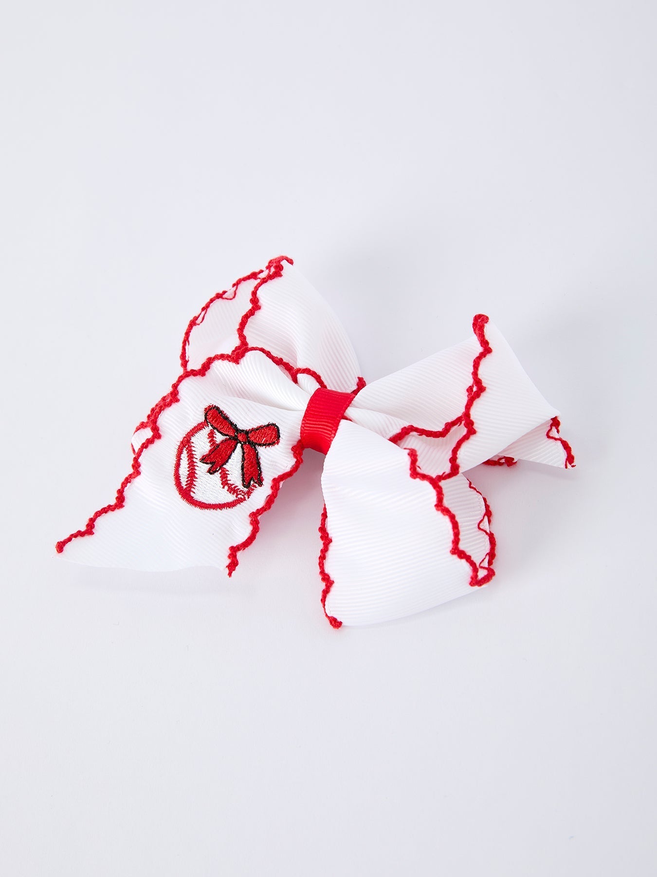 Festive Baseball Embroidered Girls Hairpin 4 Inches - Bexa Boutique