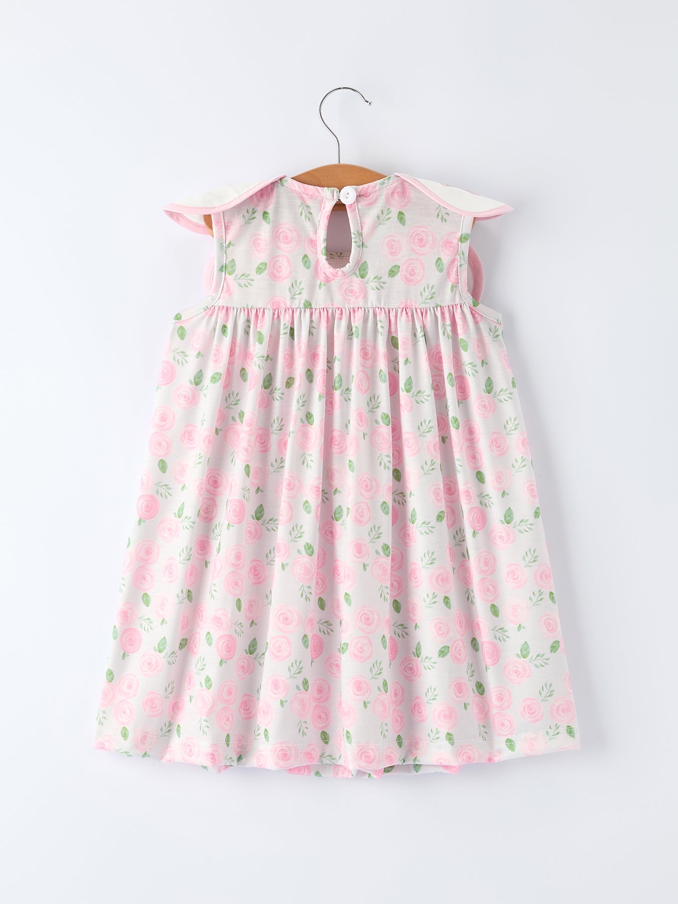 Floral Smocked Petal Peter Pan Collar Dress - Bexa Boutique