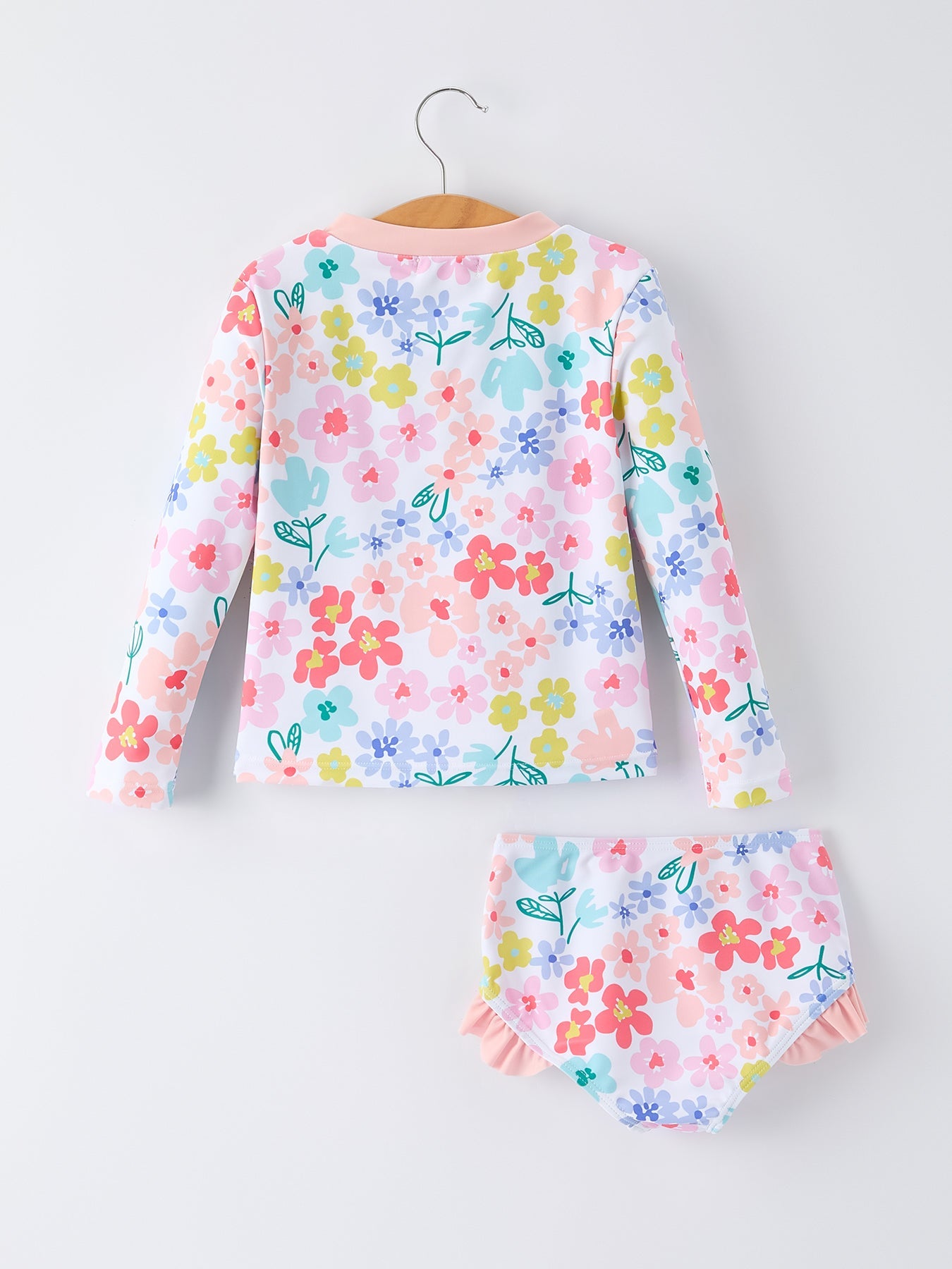 Summer Floral Girls Long Sleeve Swim Set - Bexa Boutique