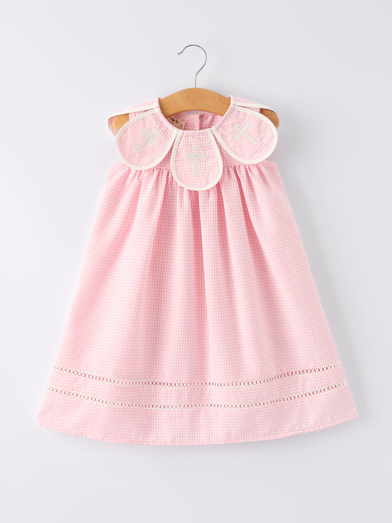 Pink Smocked Church Christ Bishop Christening Girls Dress - Bexa Boutique