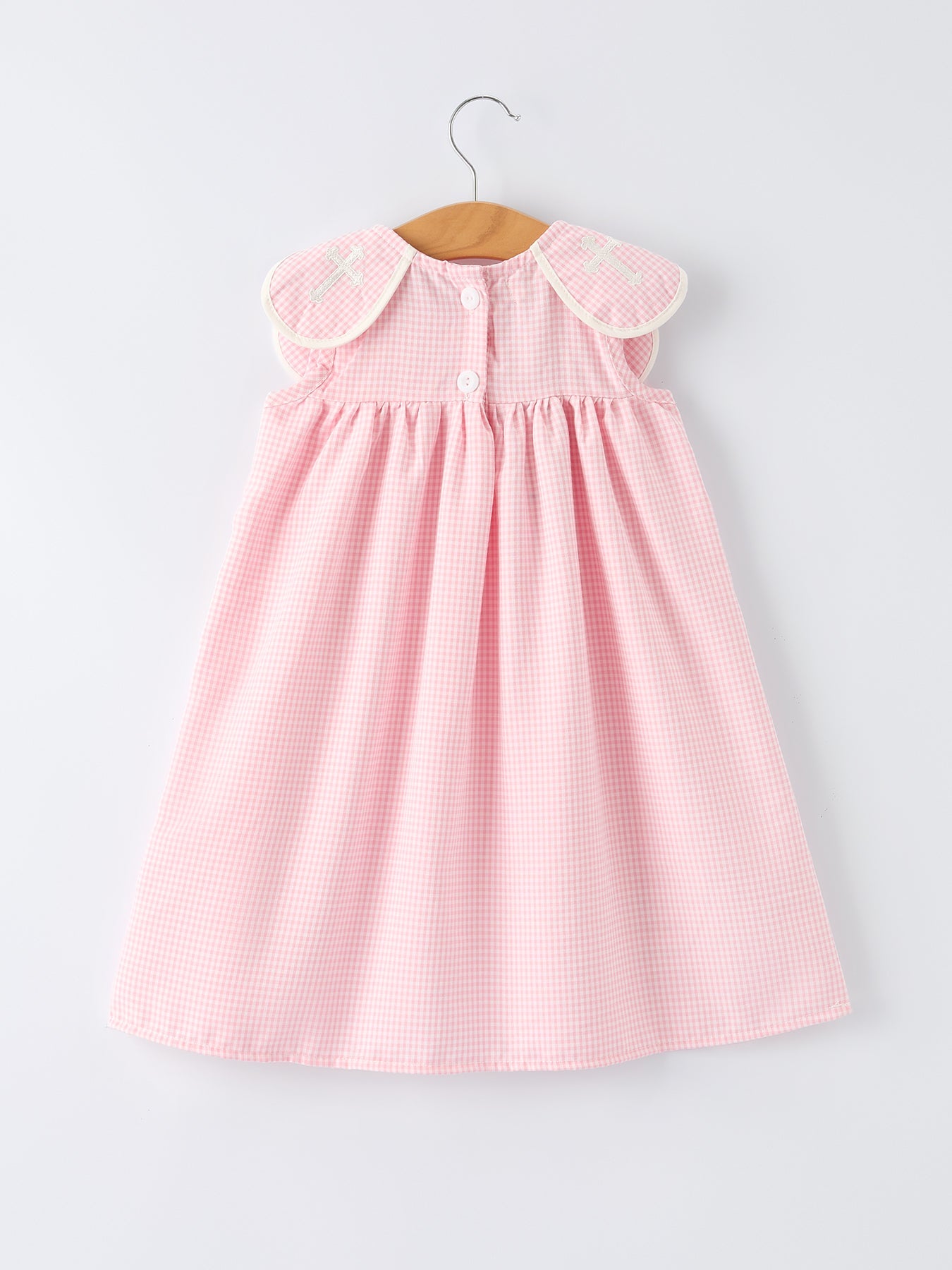 Pink Smocked Church Christ Bishop Christening Girls Dress - Bexa Boutique