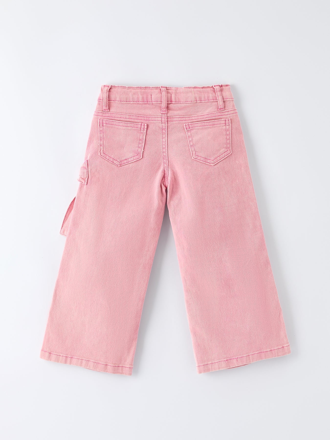 Pink Bow Girls Denim Pants - Bexa Boutique