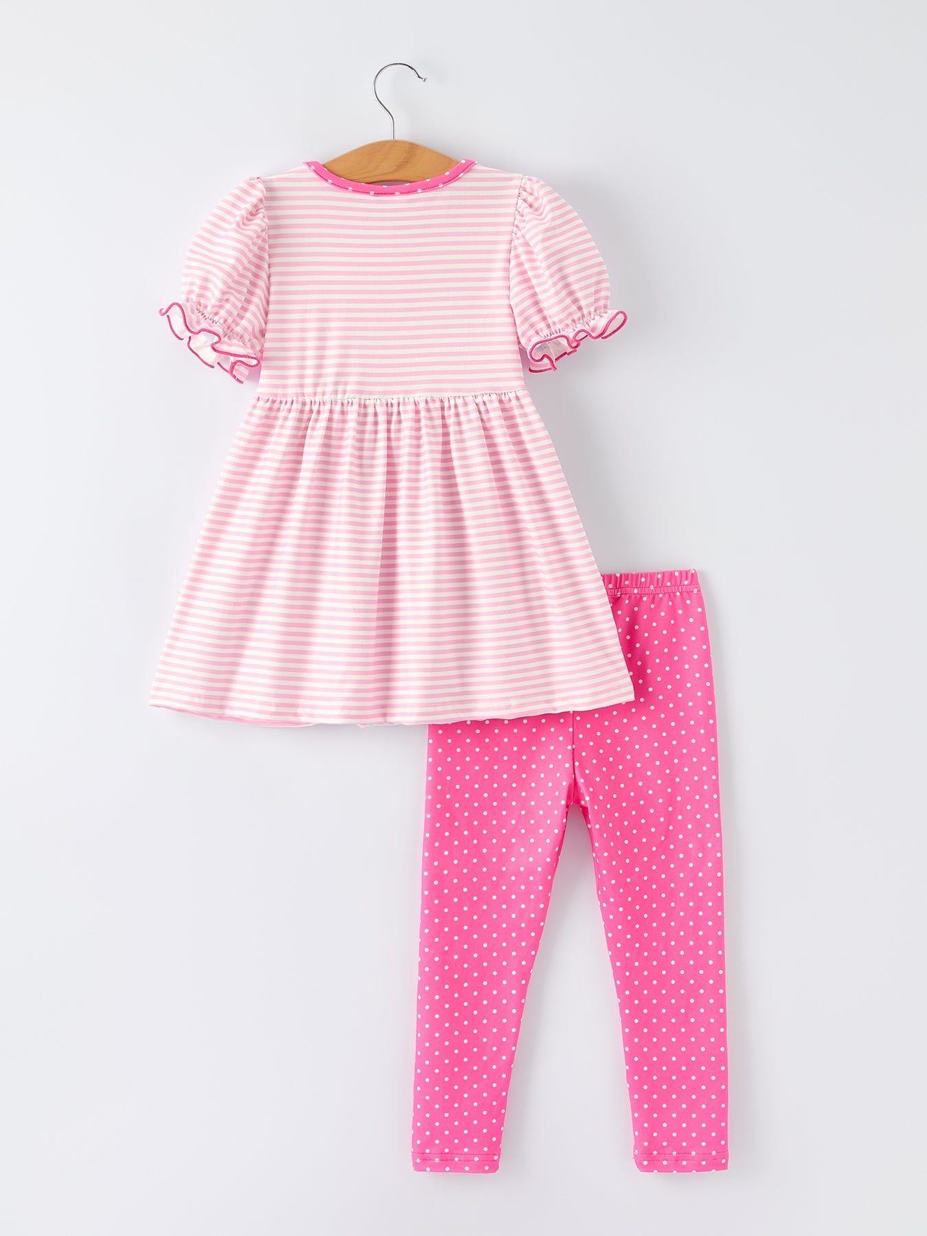 Back To School Girls' Pencil Applique Striped Set - Bexa Boutique