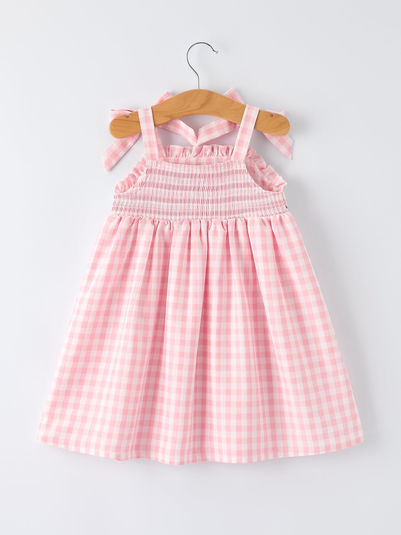 Strawberry Embroidery Girl Dress Bow Strap Ruffle - Bexa Boutique