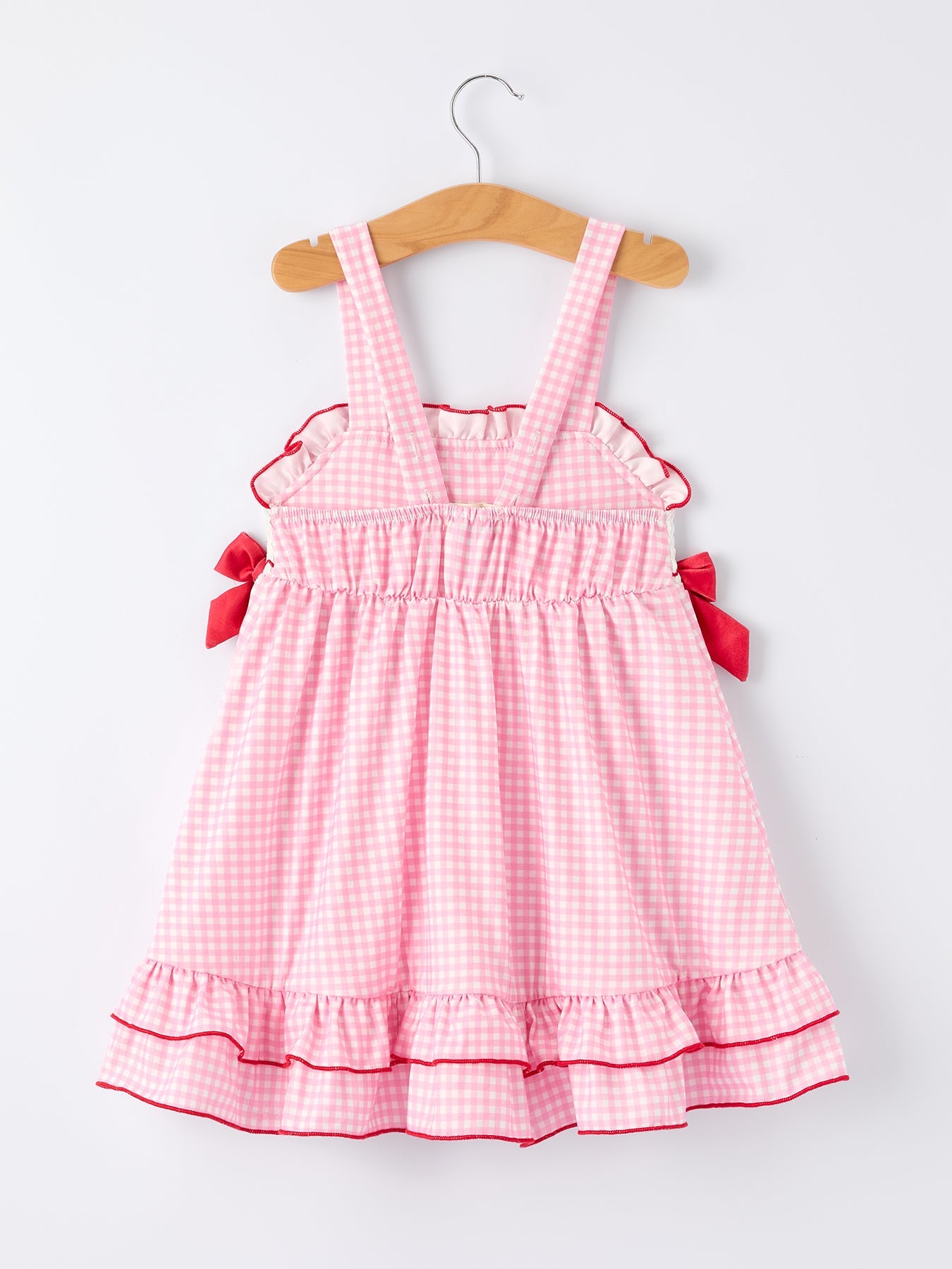 4th of July Plaid Girls Dress Bow Ruffle - Bexa Boutique