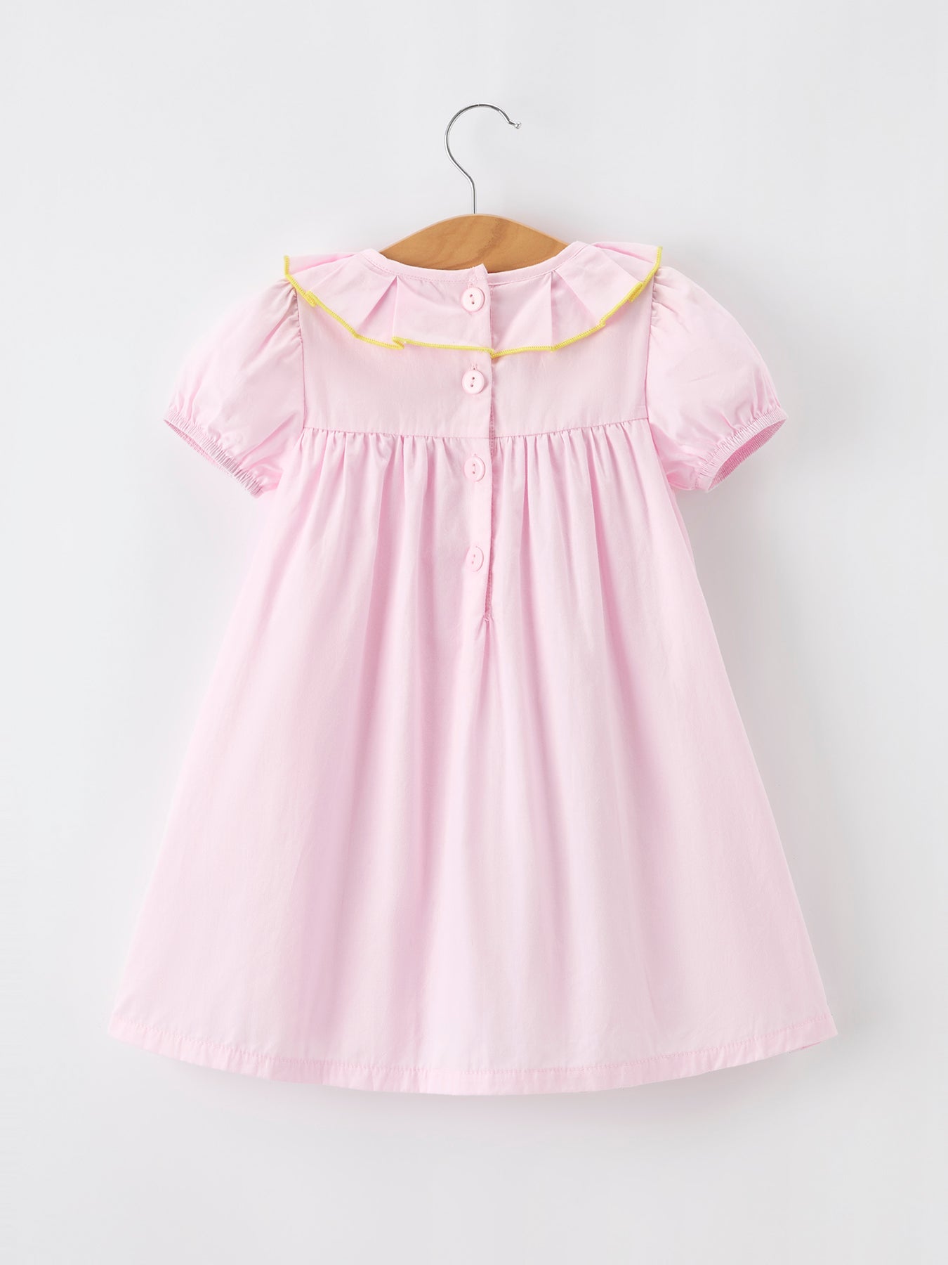 Back to School Pink Pencil Applique Ruffle Collar Girls Dress - Bexa Boutique