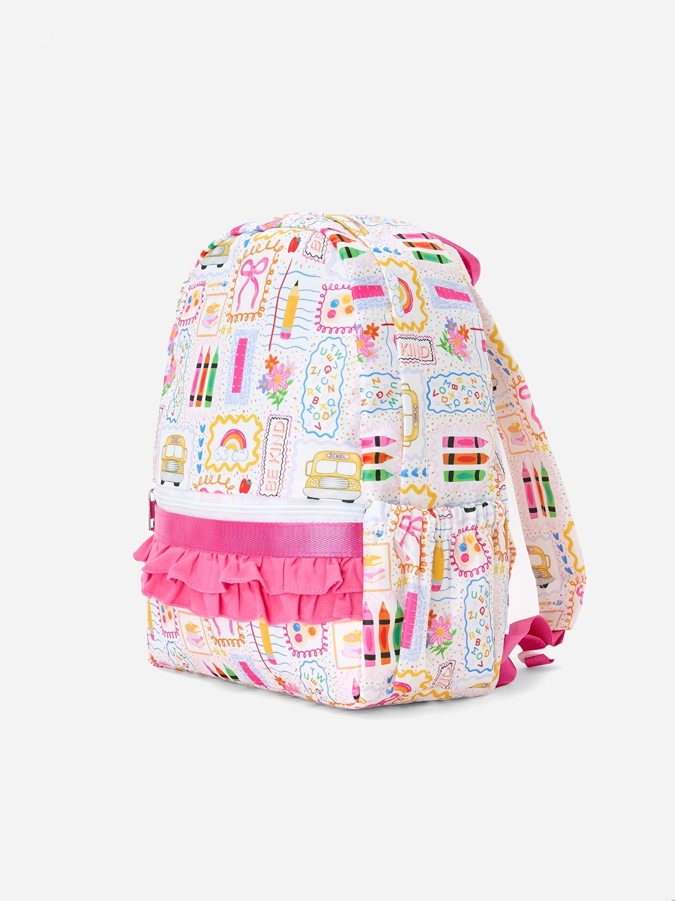 Back to School Print Girls Backpack Ruffle Bag - Bexa Boutique