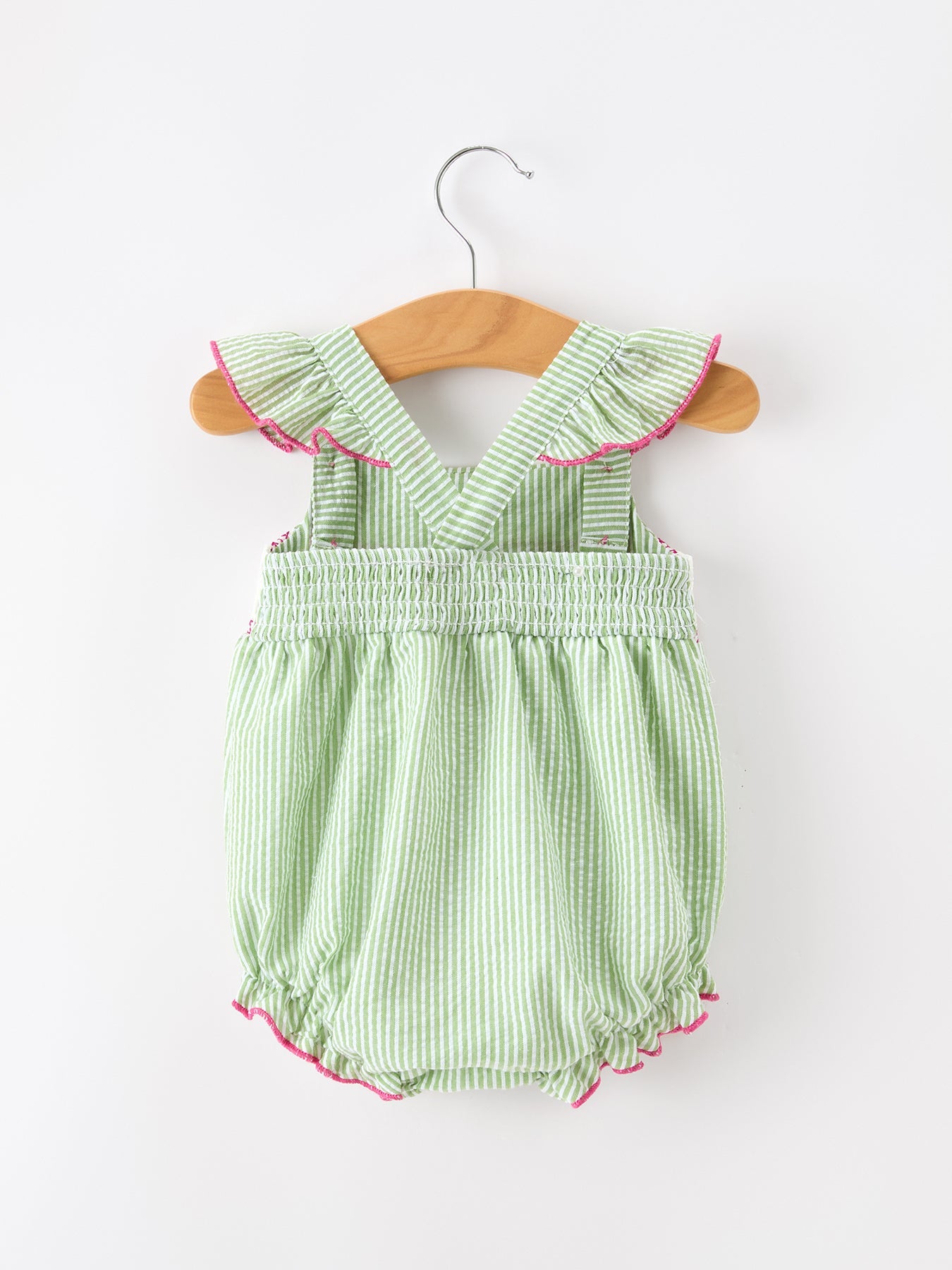 Western Boots Cactus Girls Romper Stripe Ruffle Strap - Bexa Boutique