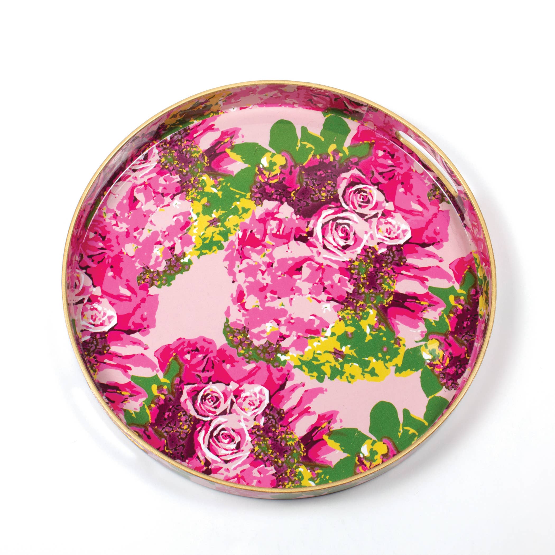 Rose Garden Round Tray Decorative - Bexa Boutique
