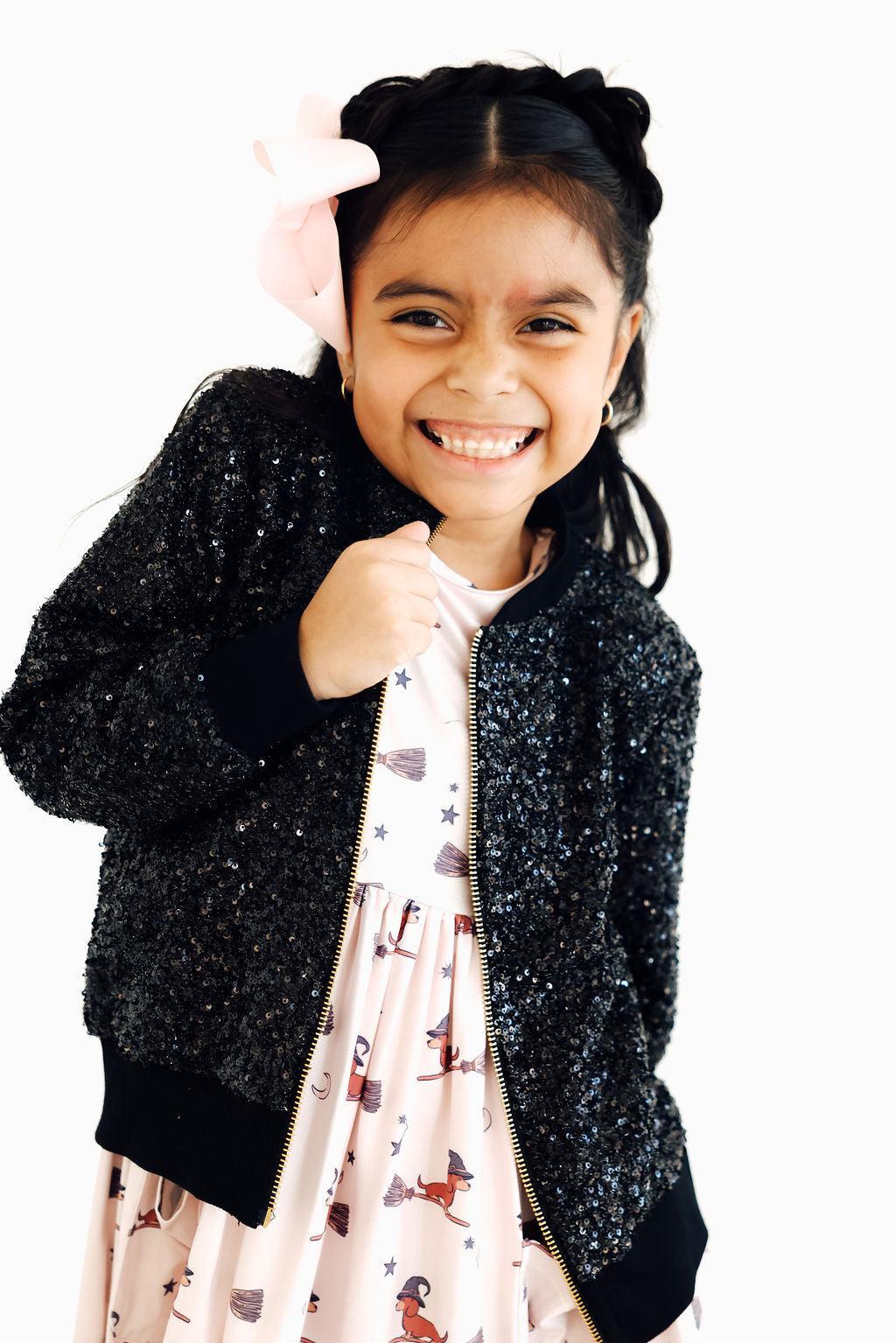 Black Sequin Jacket - Bexa Boutique