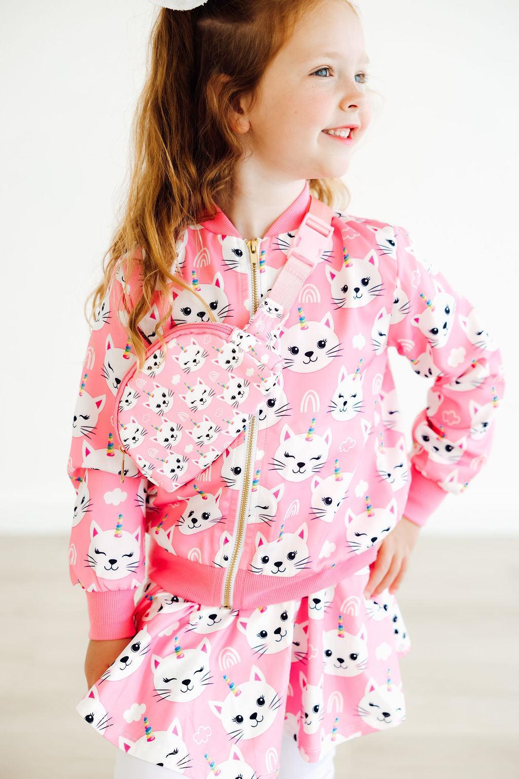 Unicorn Kitties Satin Jacket - Bexa Boutique