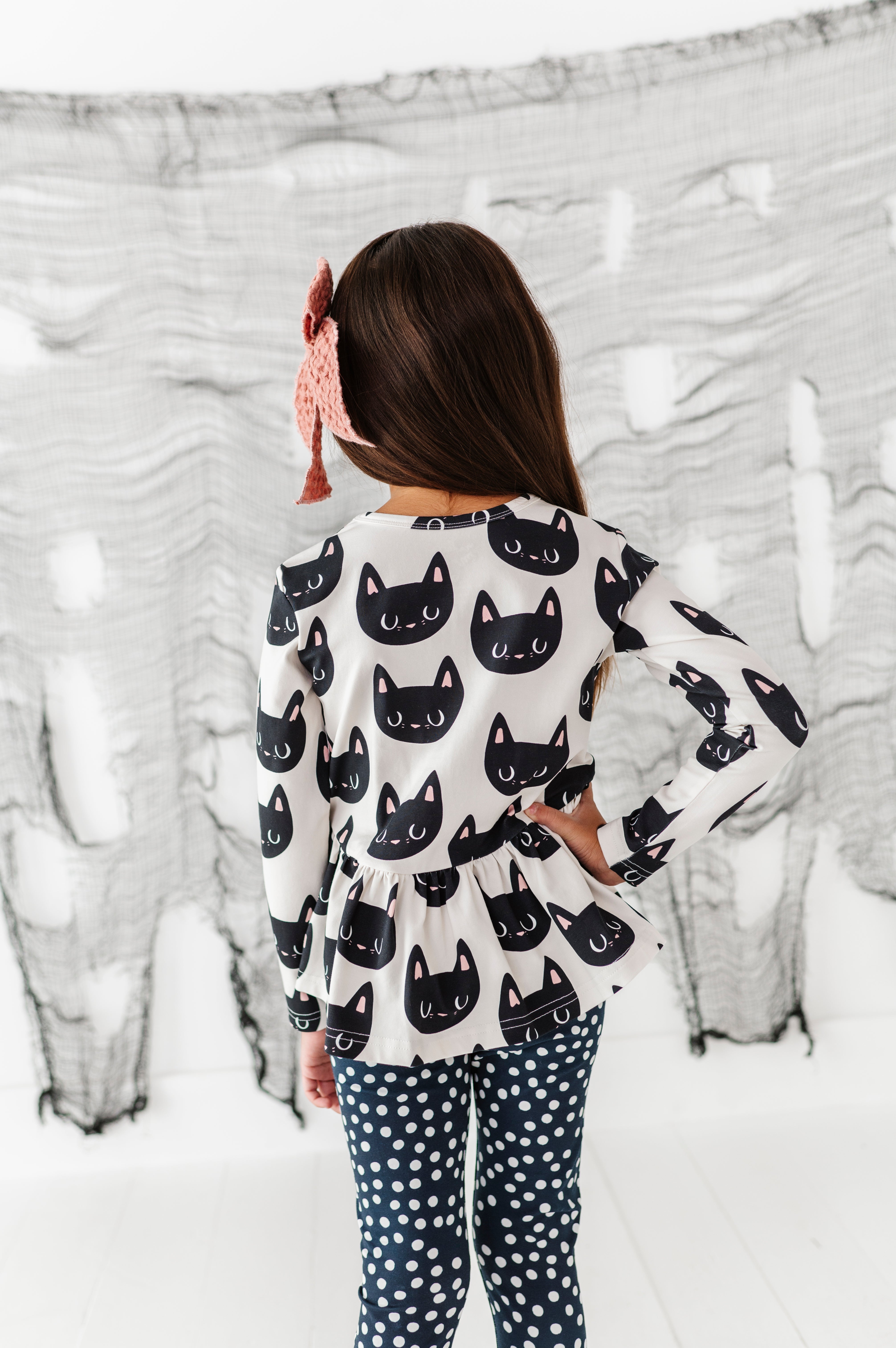 Black Cat Top| PEPLUM