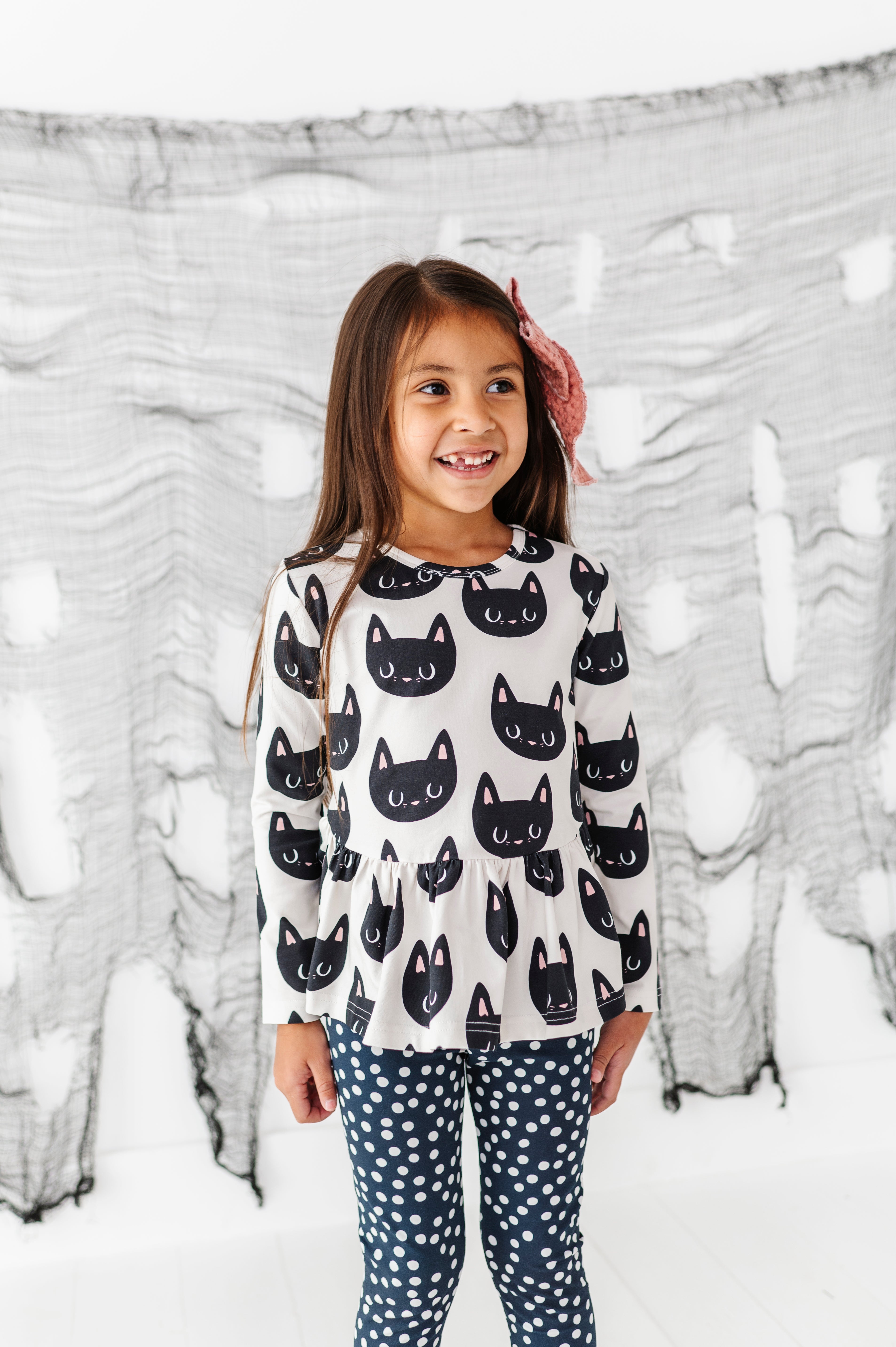 Black Cat Top| PEPLUM