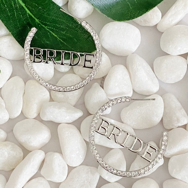 Bride Shines Hoop Earrings - As Shown - Bexa Boutique