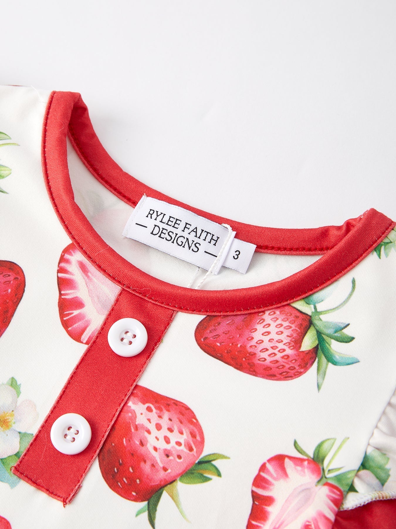 Strawberry Ruffle Girls Dress - Bexa Boutique
