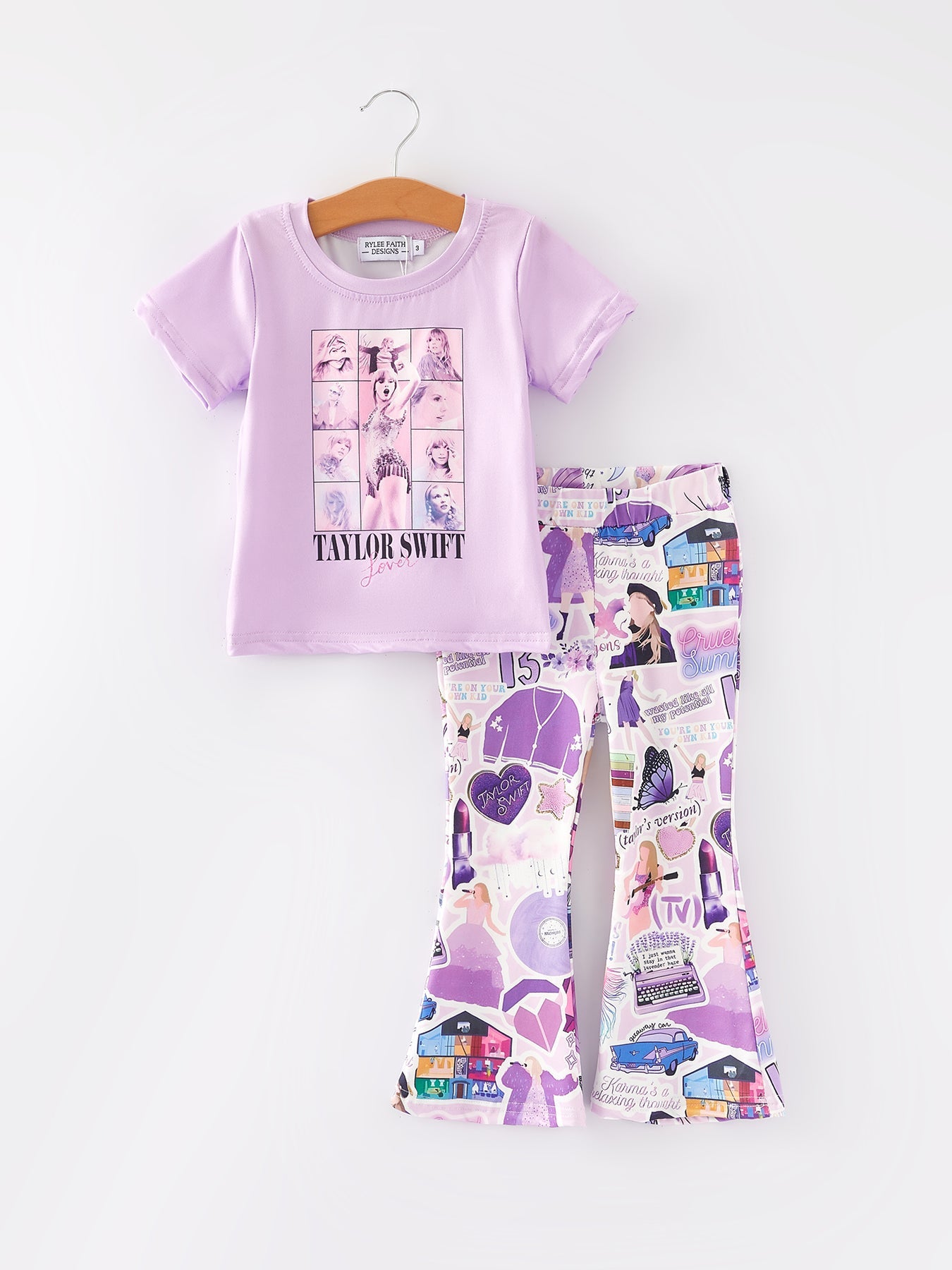 Spring and Summer TS Print Short Sleeve Pants Set - Bexa Boutique