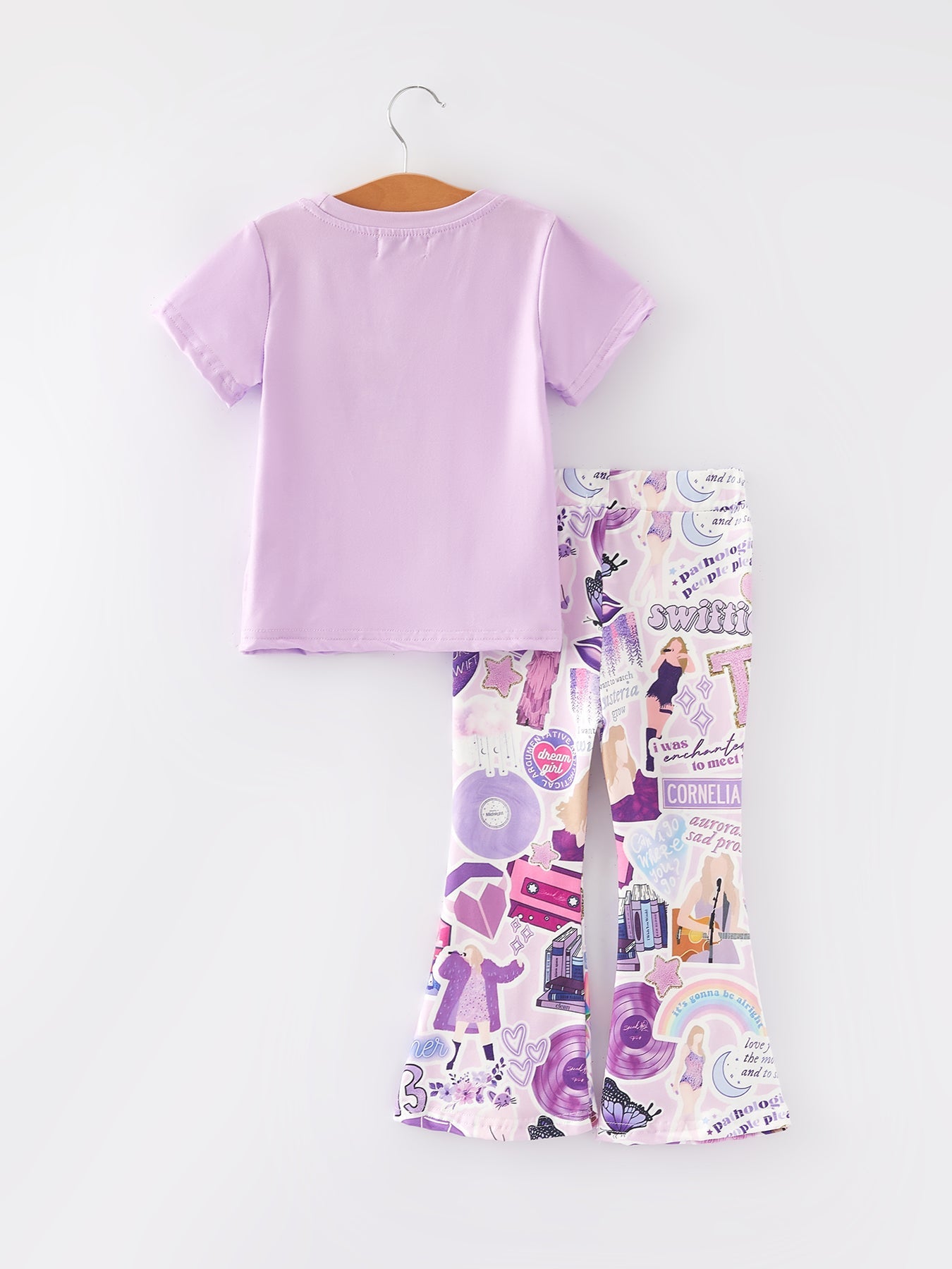 Spring and Summer TS Print Short Sleeve Pants Set - Bexa Boutique