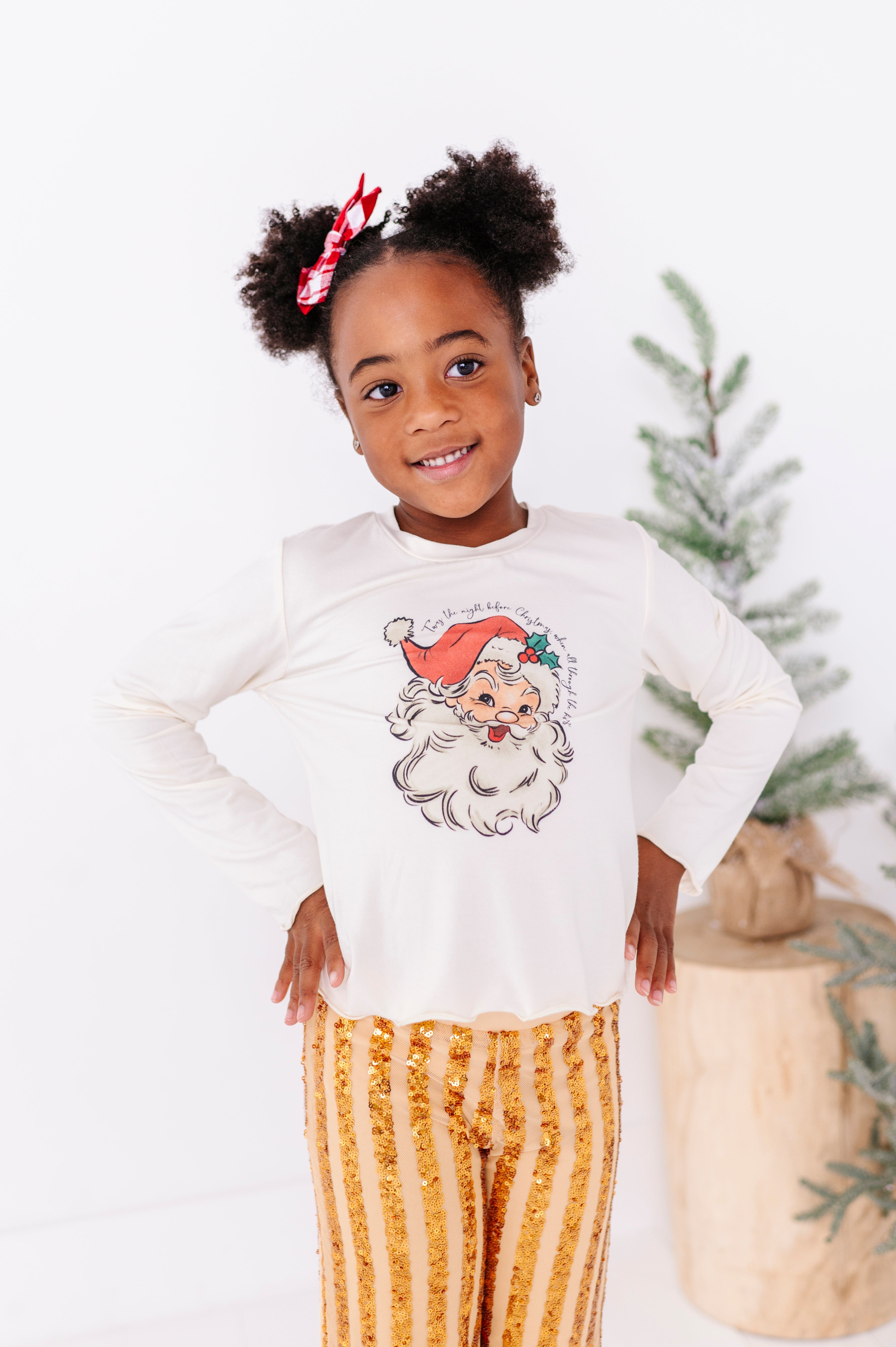 Jolly Santa Top| Bamboo Long Sleeve