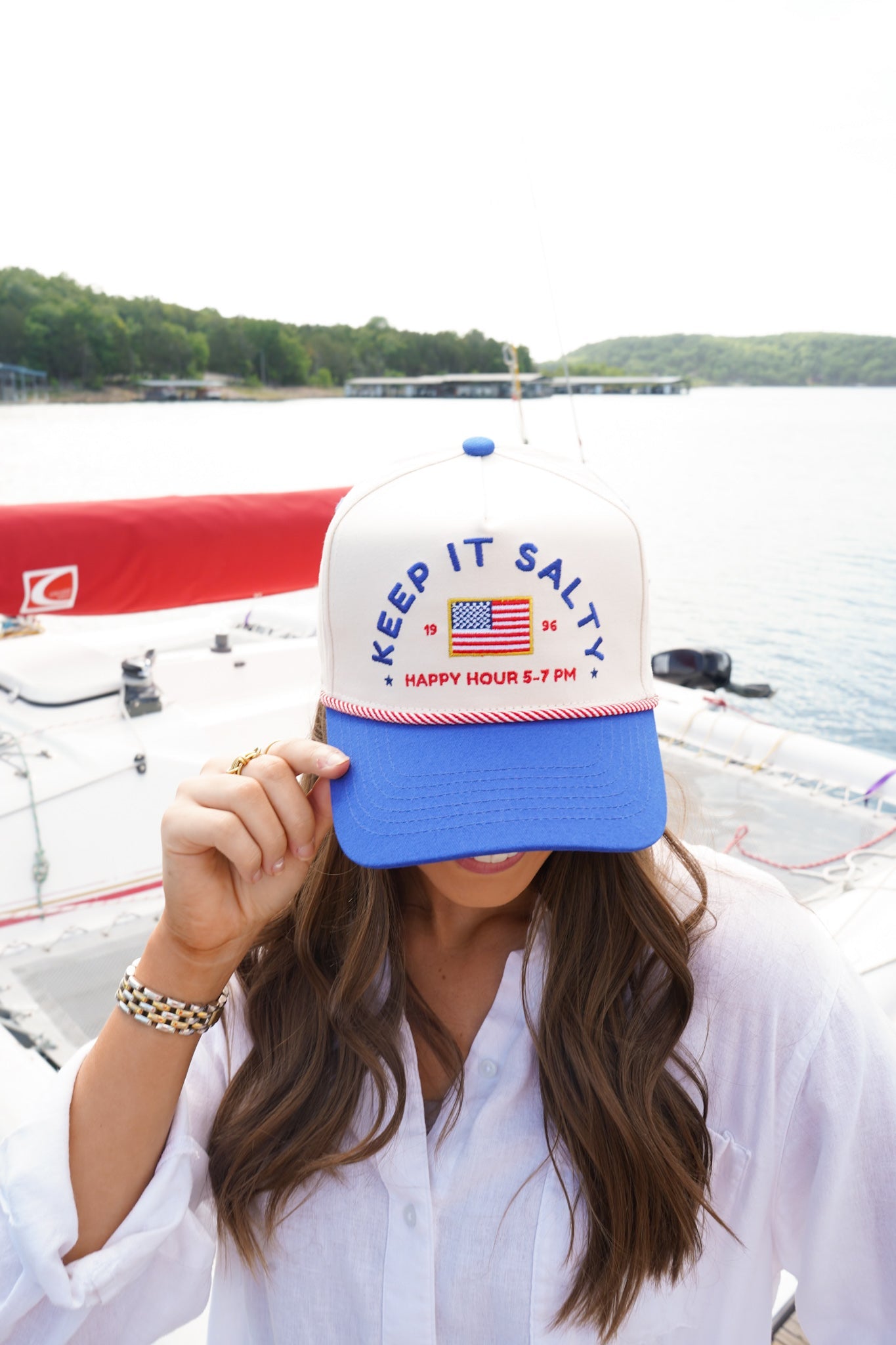 Keep it Salty - Royal Blue Vintage Trucker Hat - Bexa Boutique