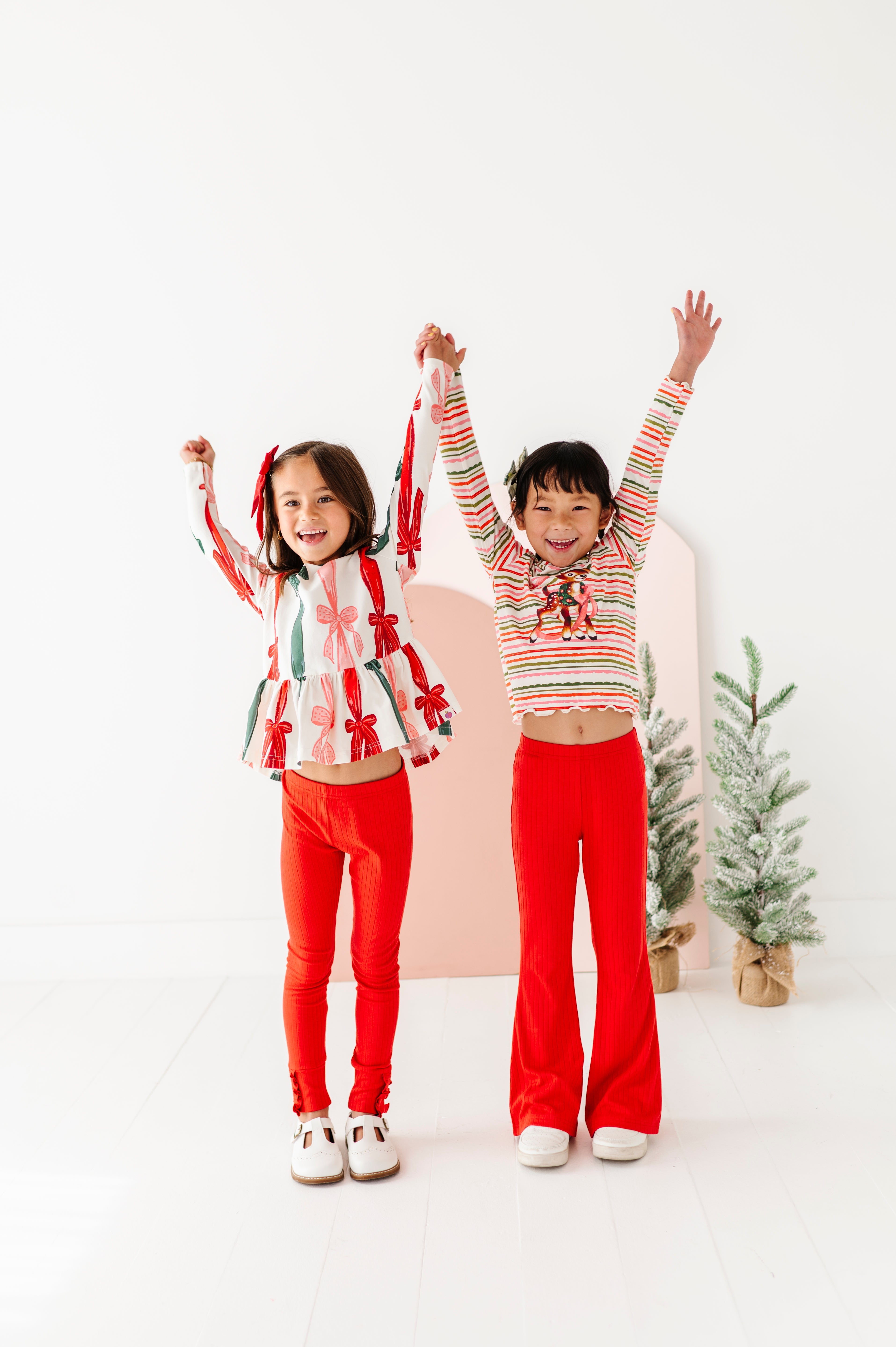 Vintage Reindeer Top| Bamboo Long Sleeve