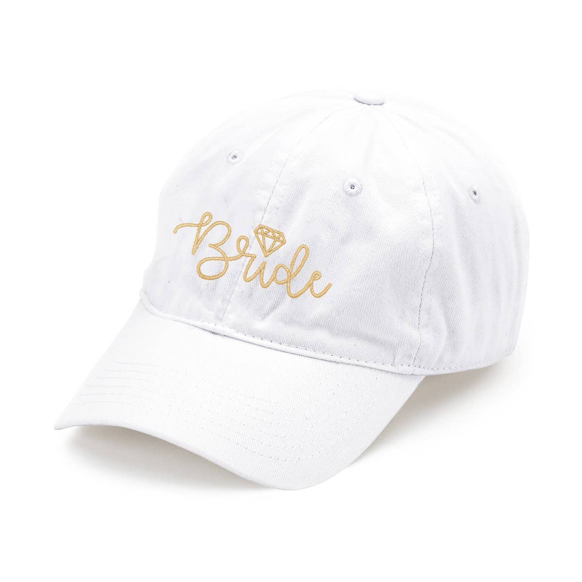 Gold Bride White Baseball Hat - Bexa Boutique