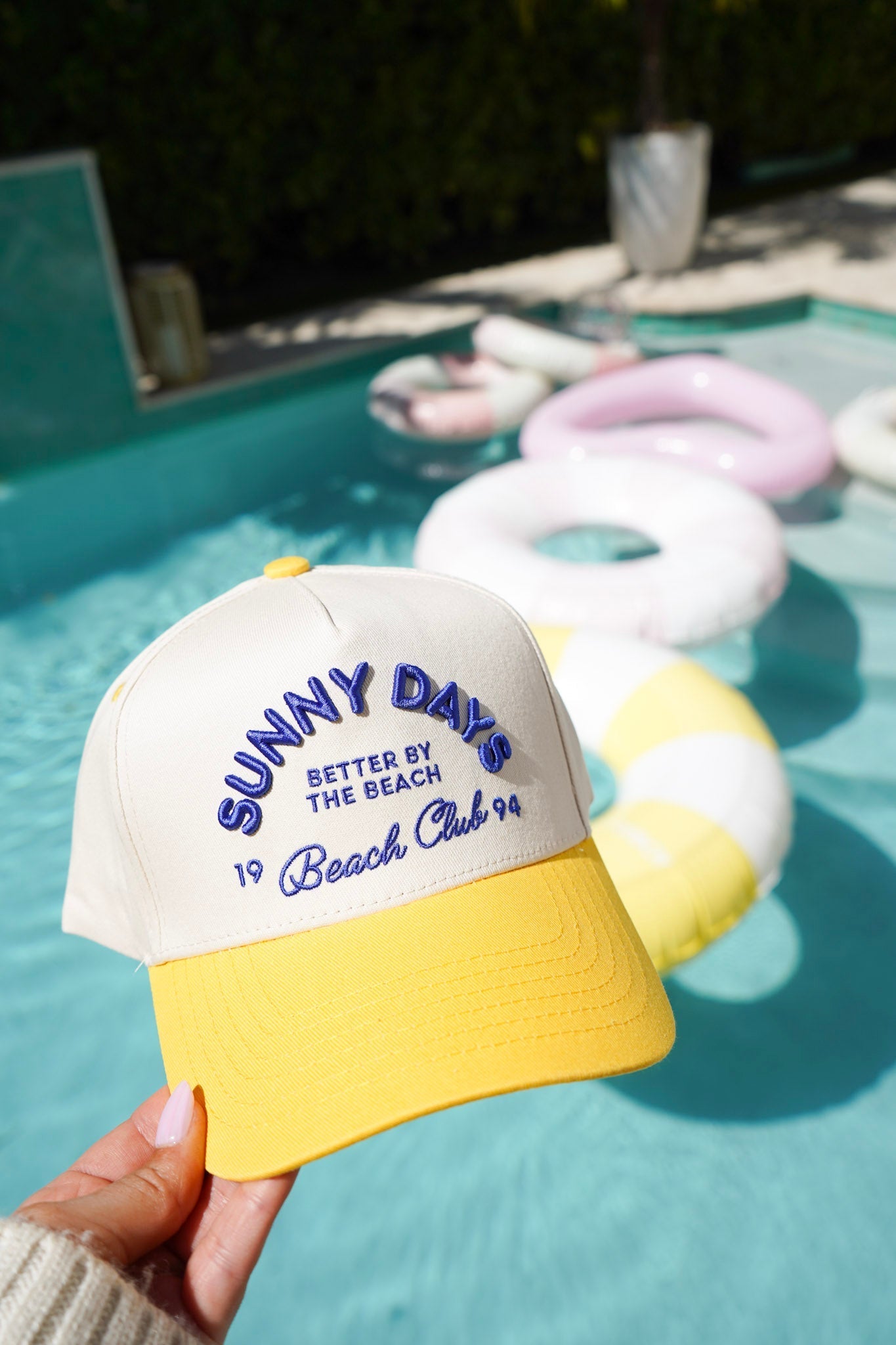 Sunny Days - Yellow Vintage Trucker Hat - PREORDER - Bexa Boutique