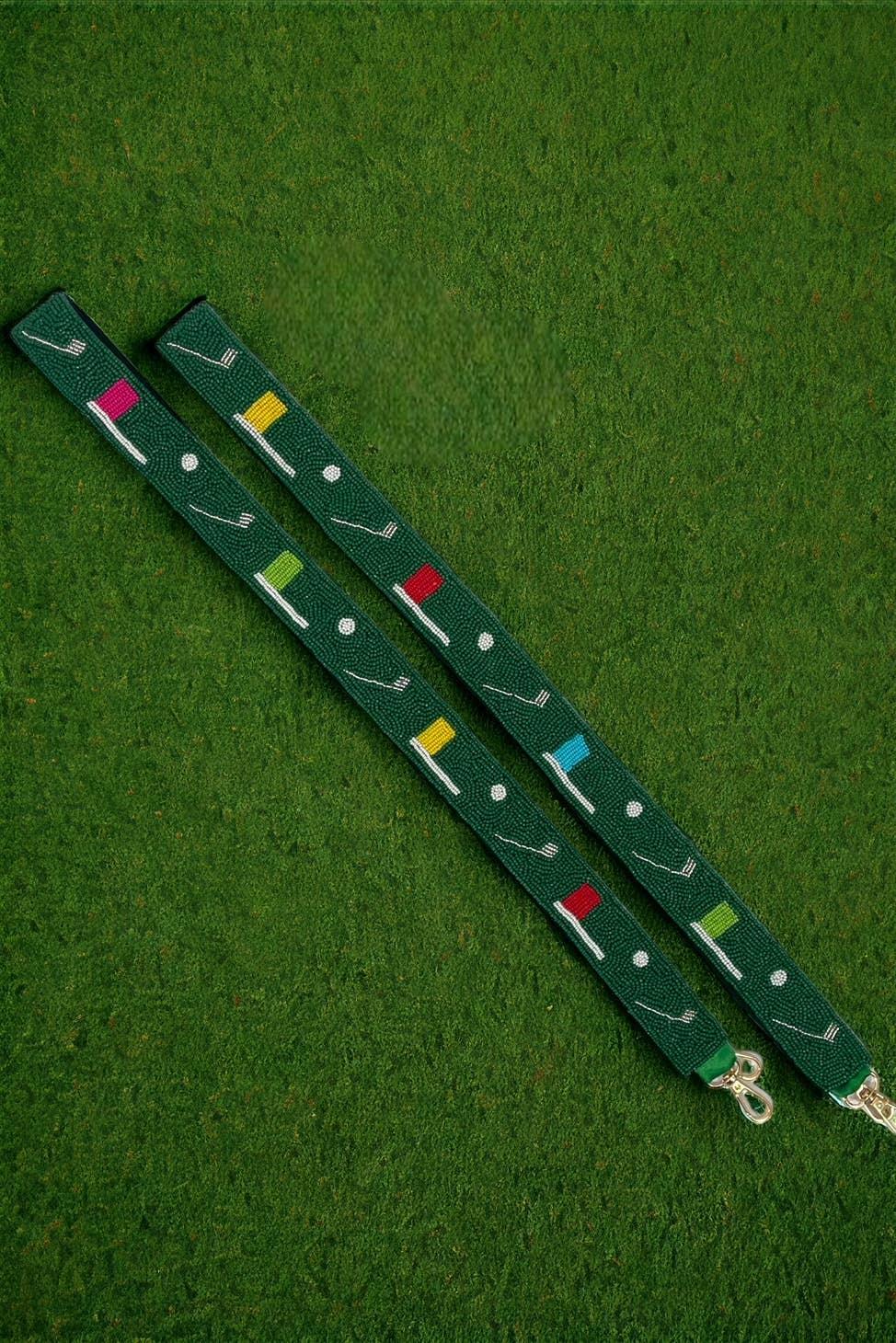 Golf Club Beaded Bag Strap and Clear Bag