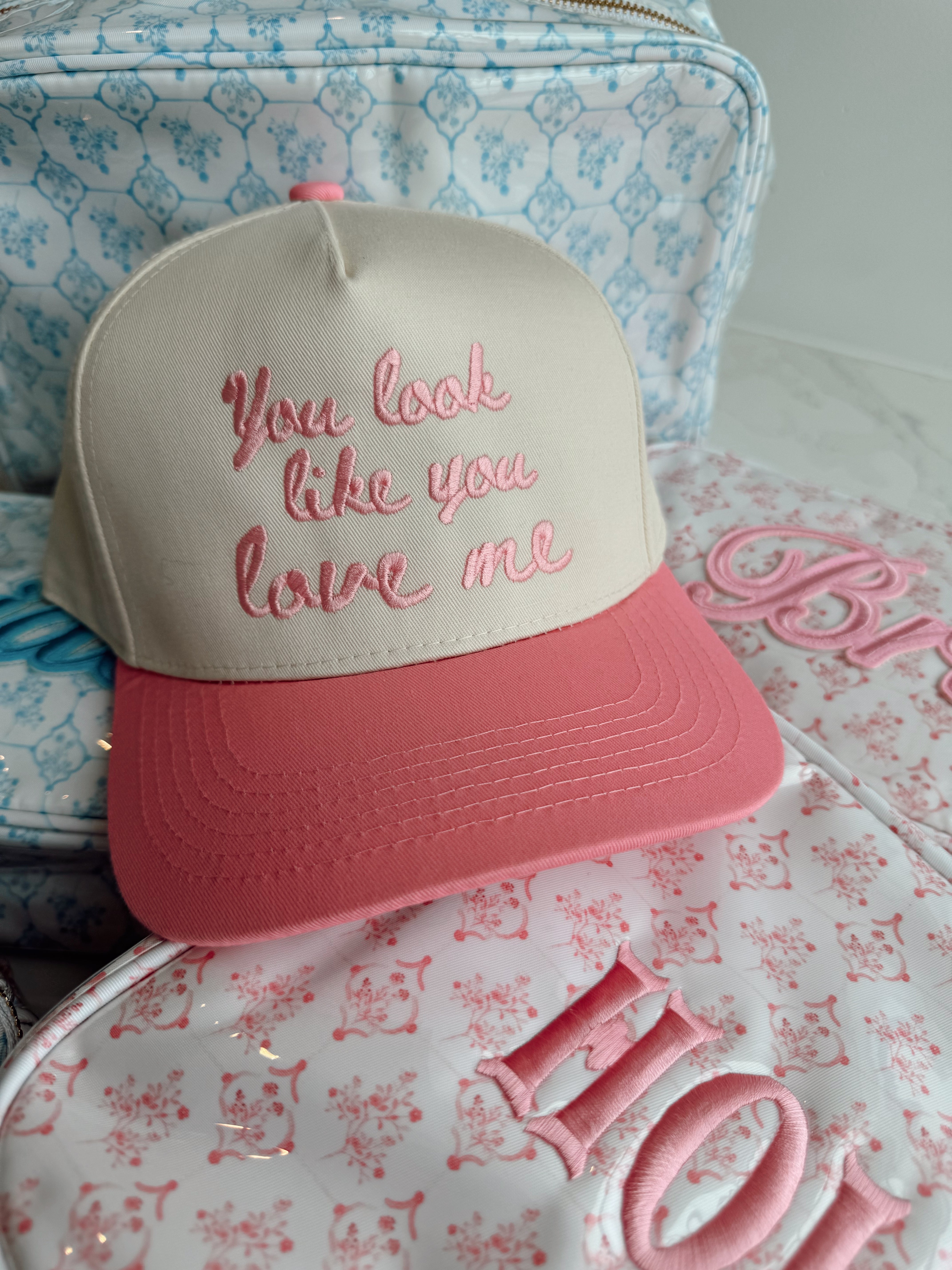 You Look Like You Love Me - Pink Vintage Trucker Hat - Bexa Boutique