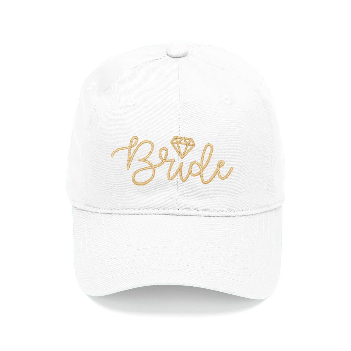 Gold Bride White Baseball Hat - Bexa Boutique