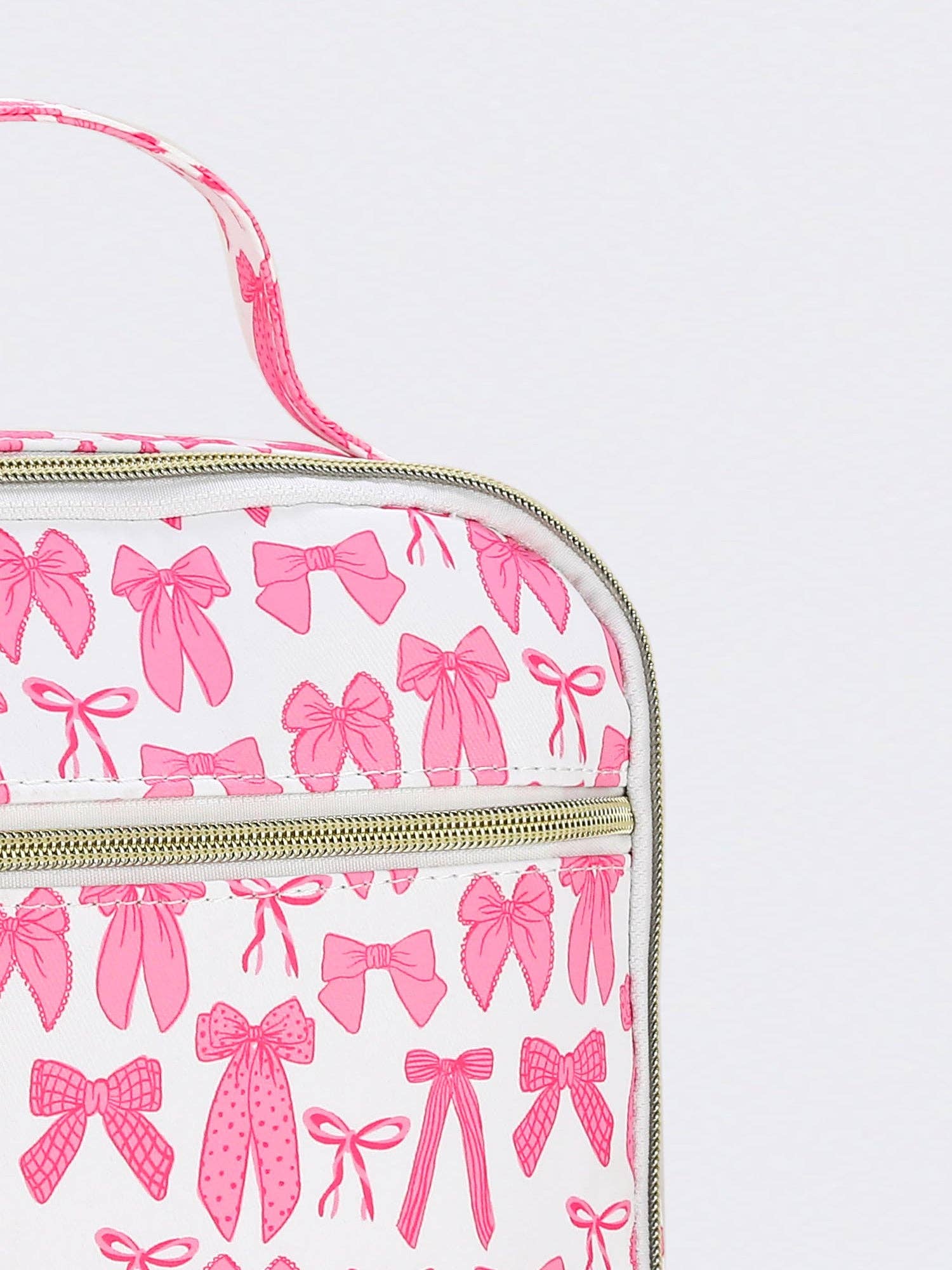 Bow Printed Canvas Lunch Boxes Bag