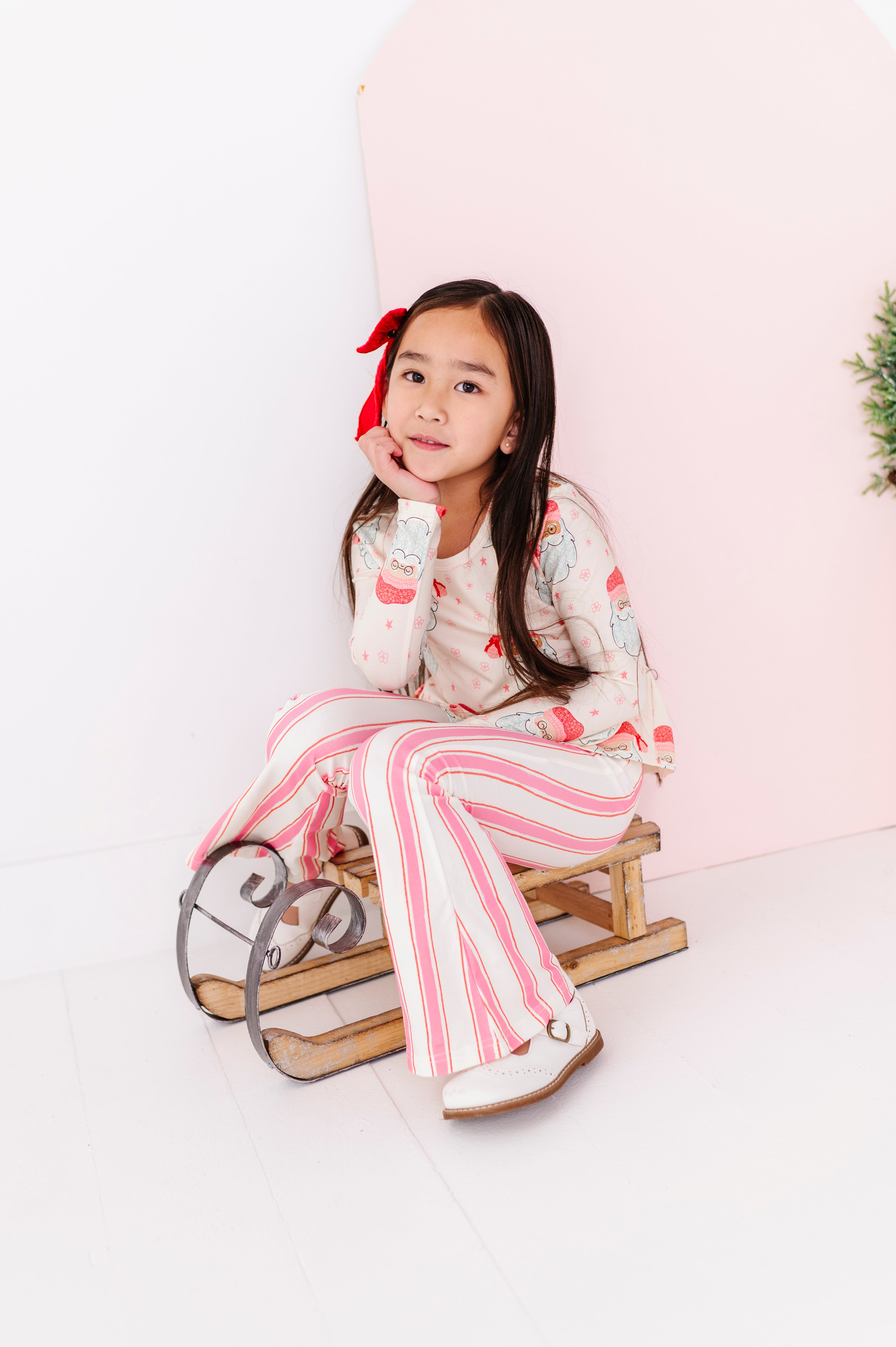 Pink Candy Cane Stripe Pants| FLARES