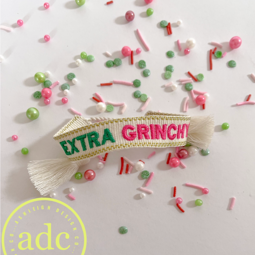 EXTRA GRINCHY Embroidered Friendship Bracelet - Bexa Boutique