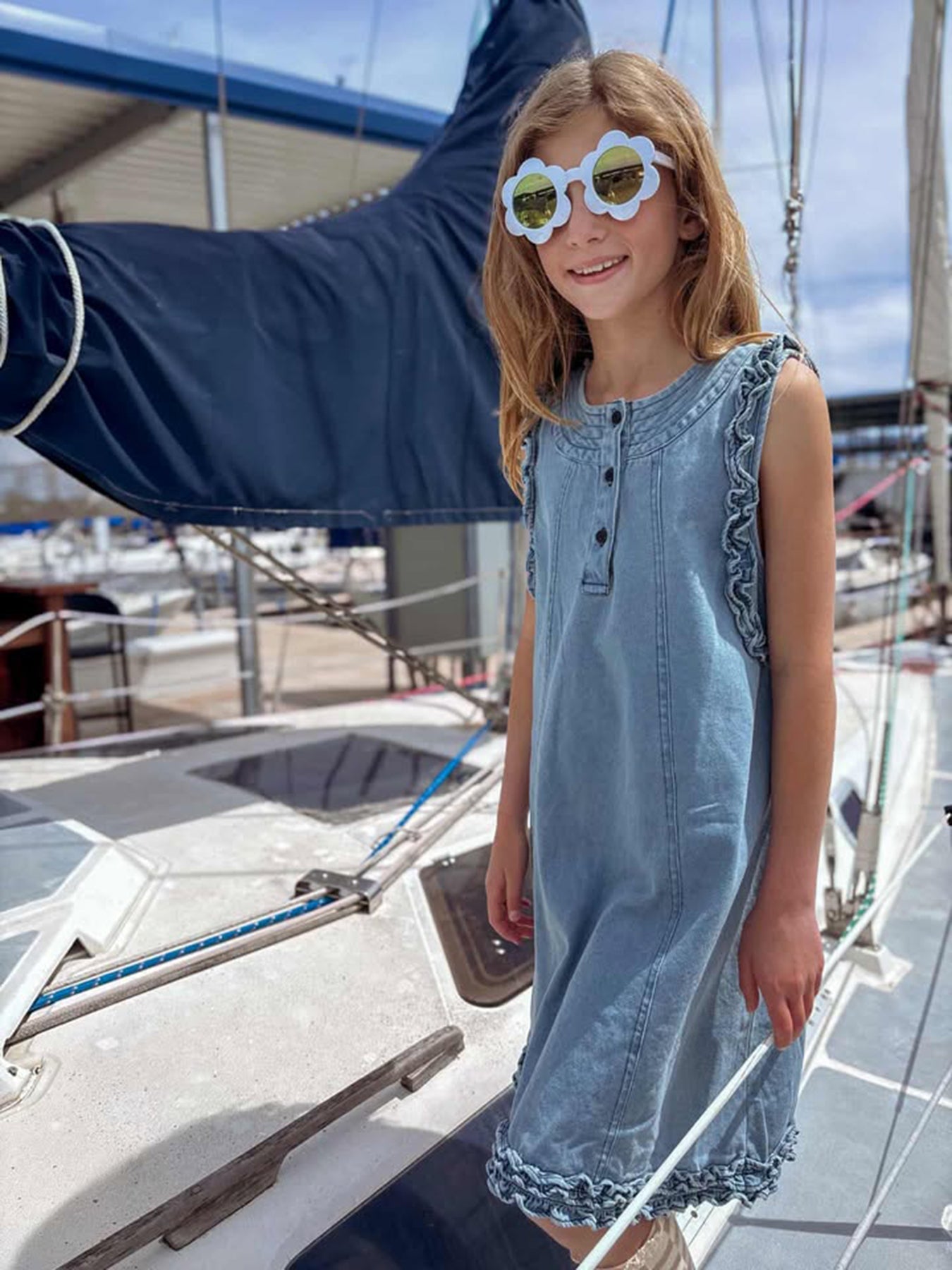 Summer Girls Sleeveless Ruffle Dress - Bexa Boutique