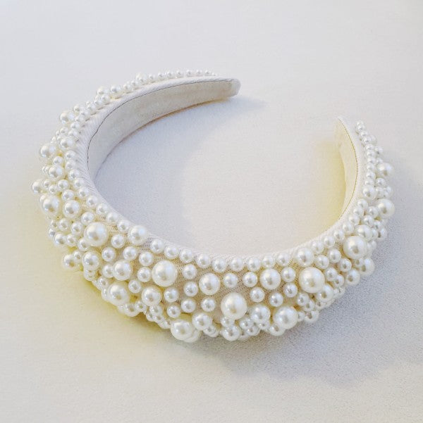 Princess Pearls Statement Headband - As Shown - Bexa Boutique