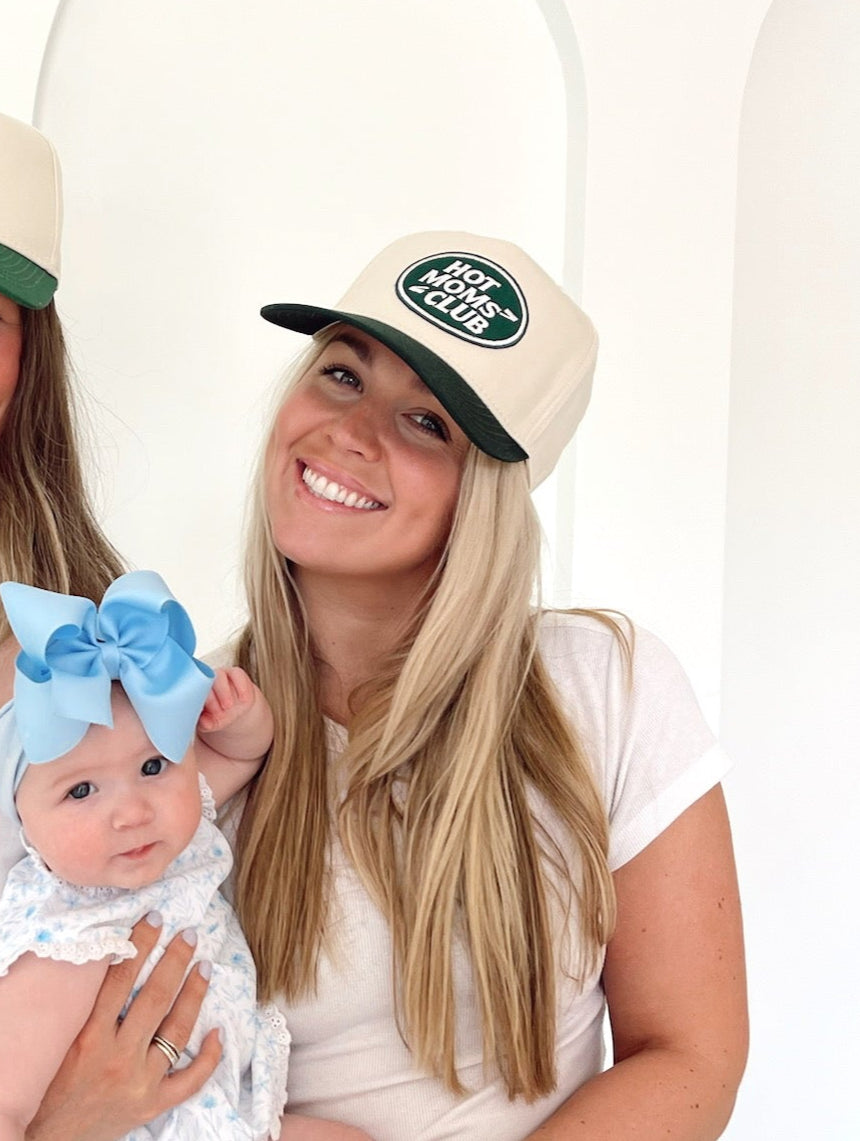 Hot Moms Club - Green Vintage Trucker Hat - Bexa Boutique