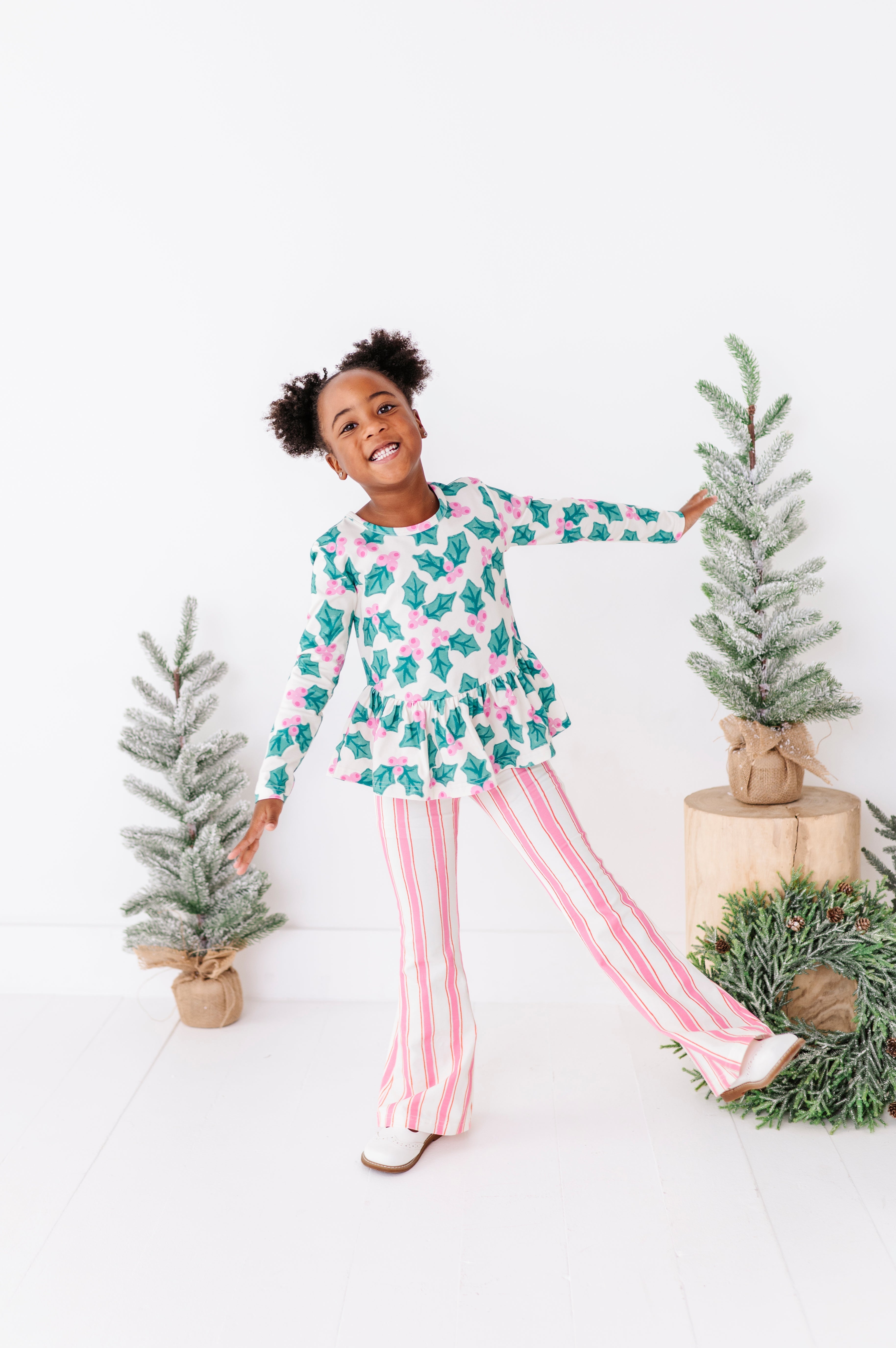 Pink Candy Cane Stripe Pants| FLARES