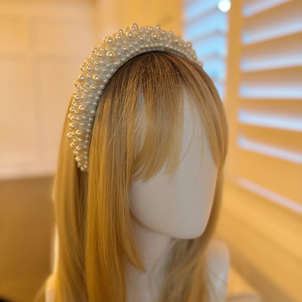 Princess Pearls Statement Headband - As Shown - Bexa Boutique