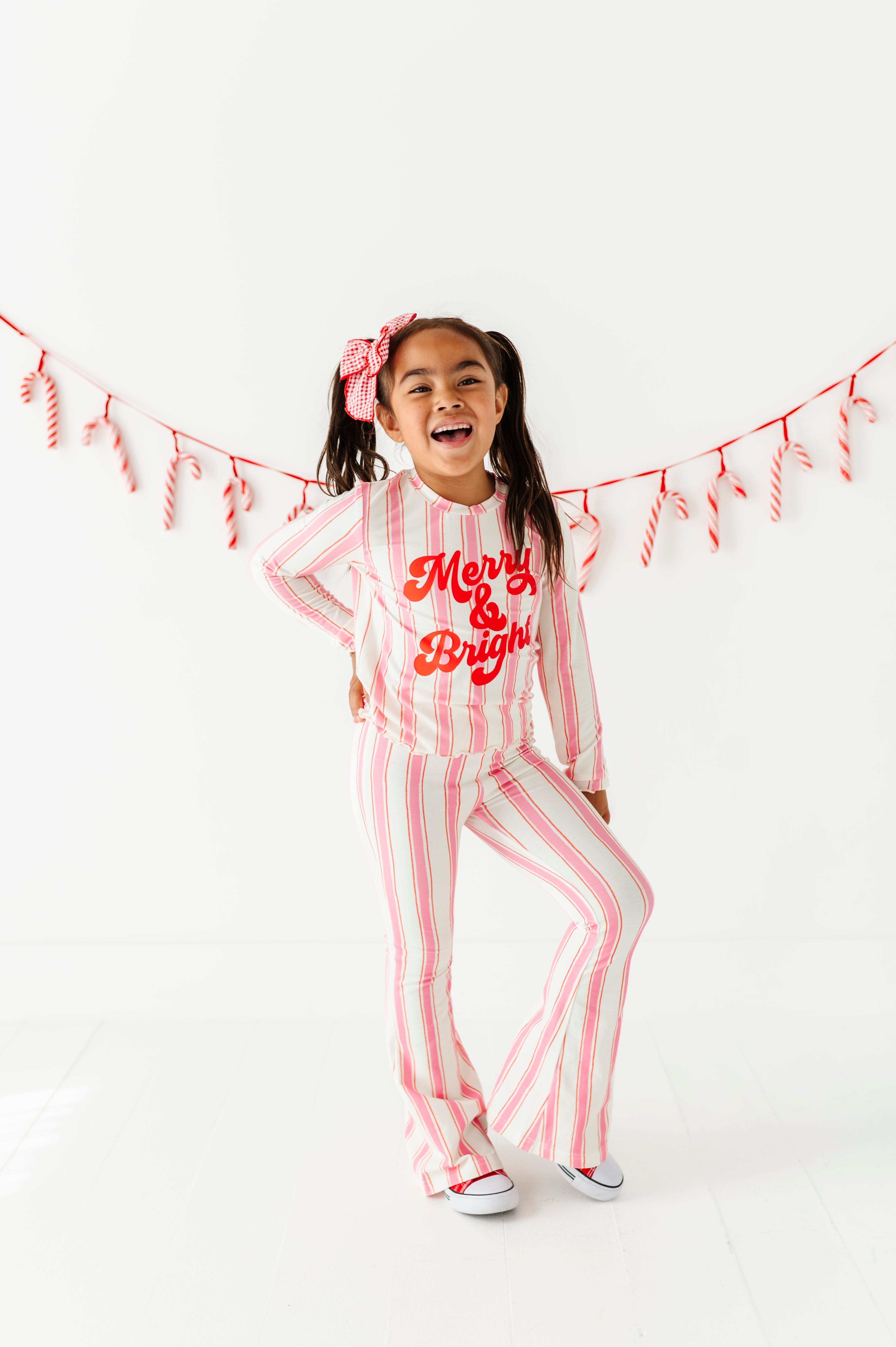 Pink Candy Cane Stripe Pants| FLARES