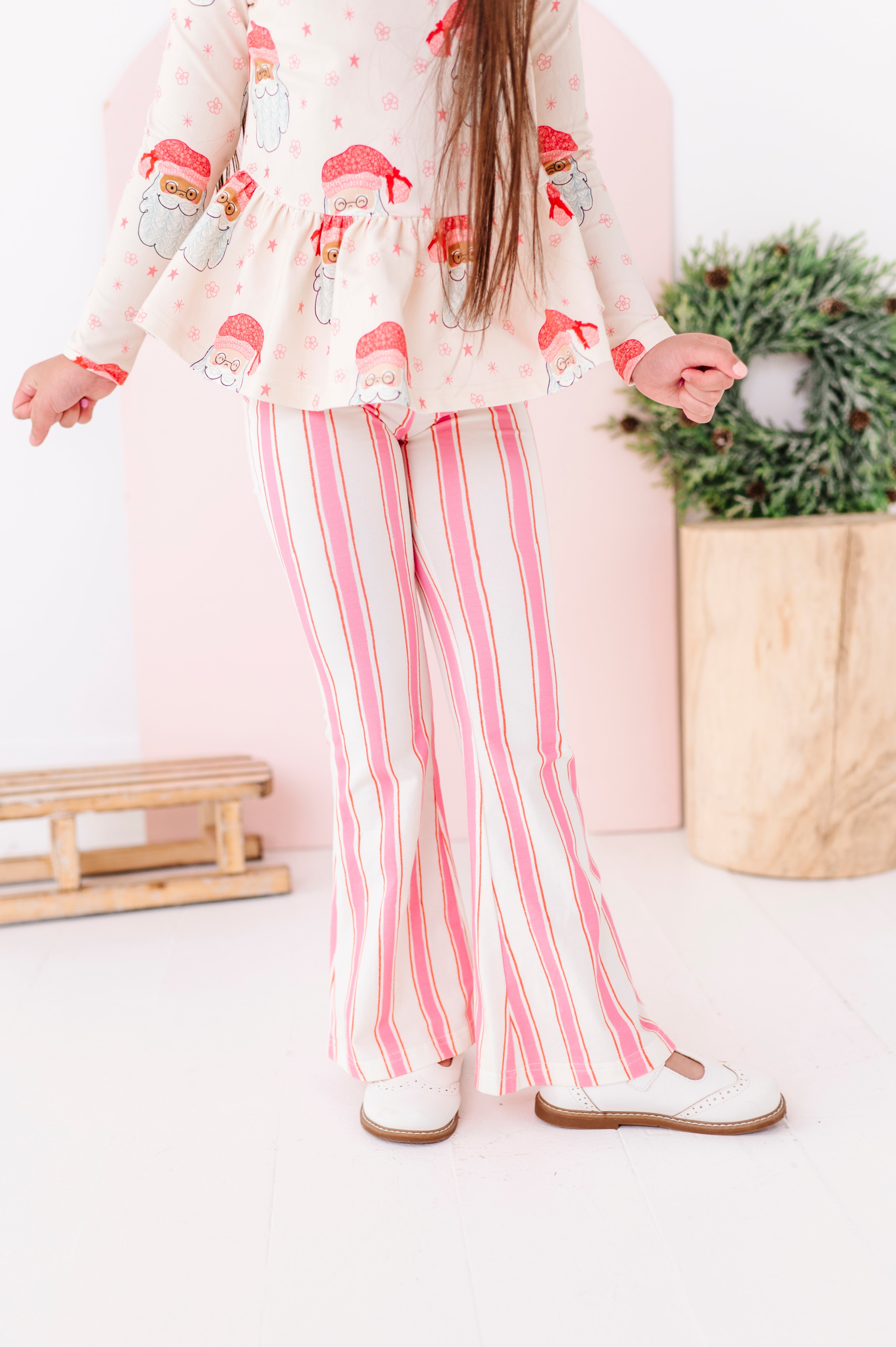 Pink Candy Cane Stripe Pants| FLARES