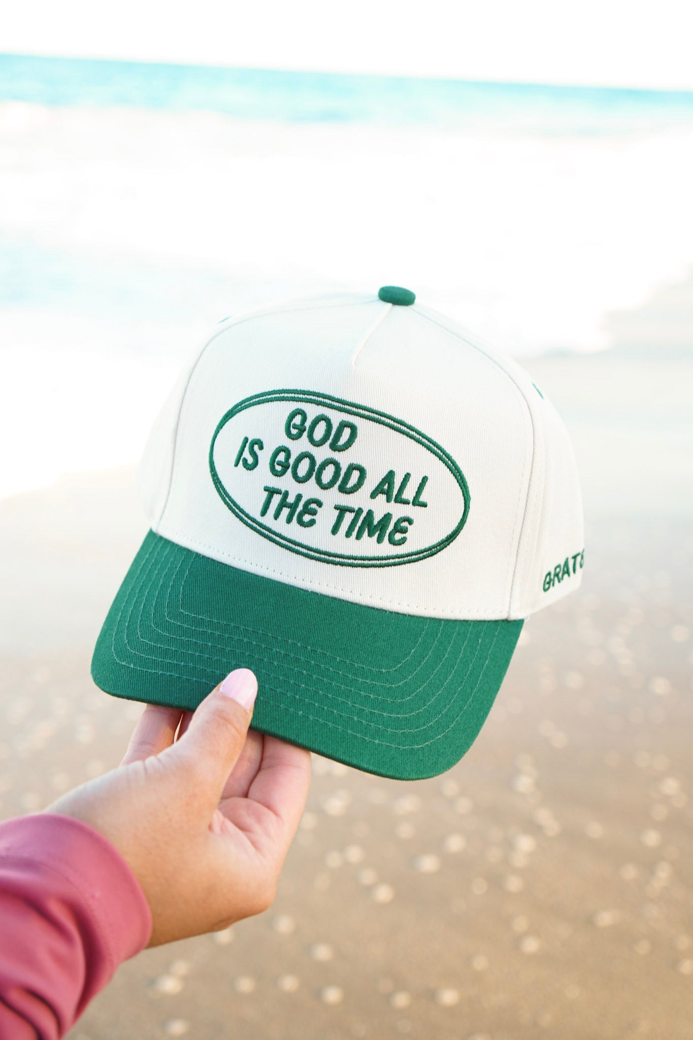 God is Good - Green Vintage Trucker Hat - Bexa Boutique