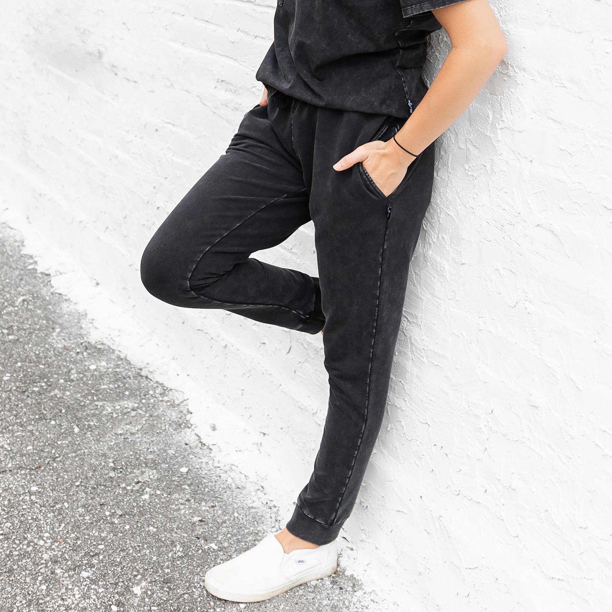 MAMA JOGGERS- Midnight Snow Wash - Bexa Boutique