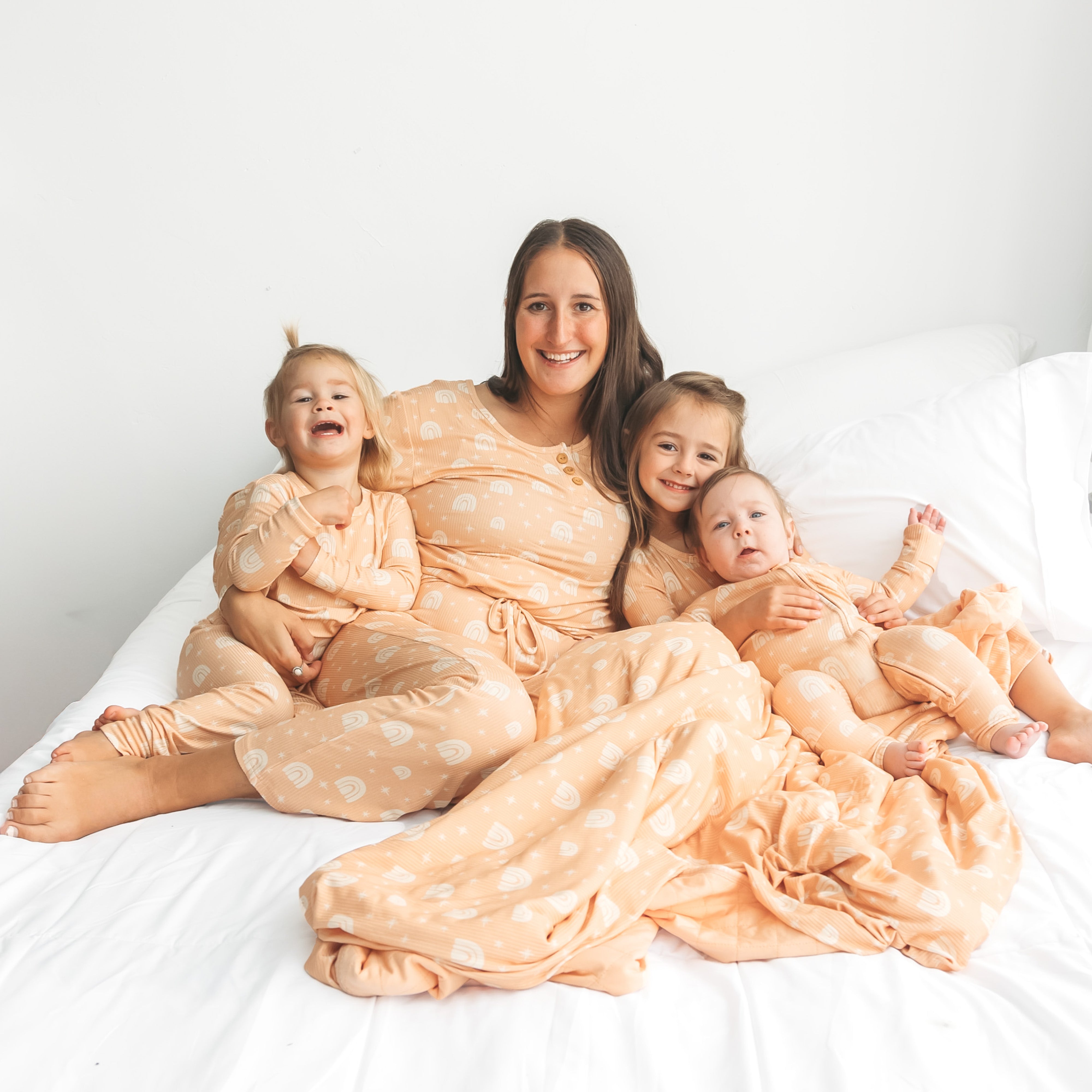 WOMANS PAJAMA SET- Rainbow Ribbed - Bexa Boutique